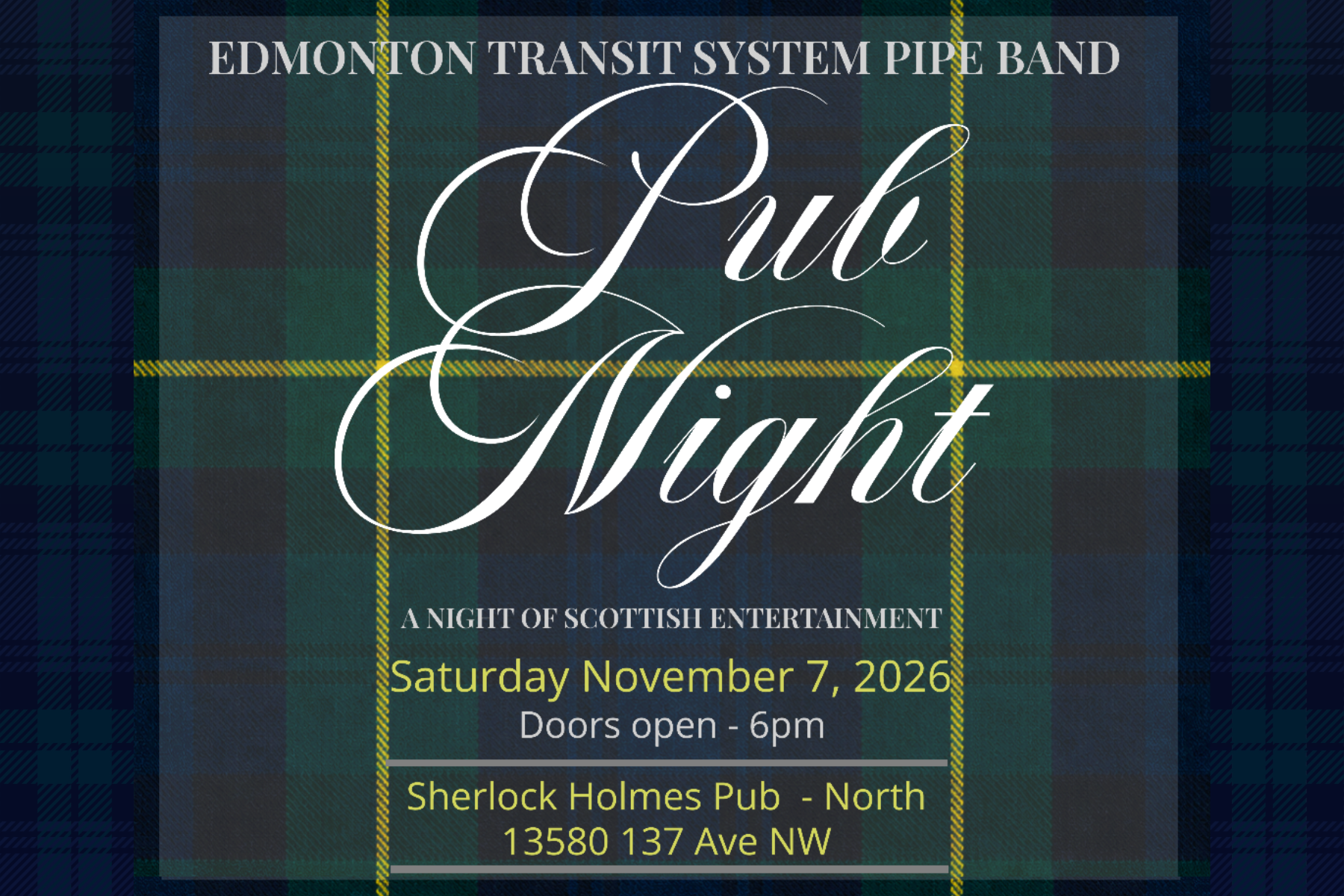 ETS Pipes and Drums - Ceilidh Night