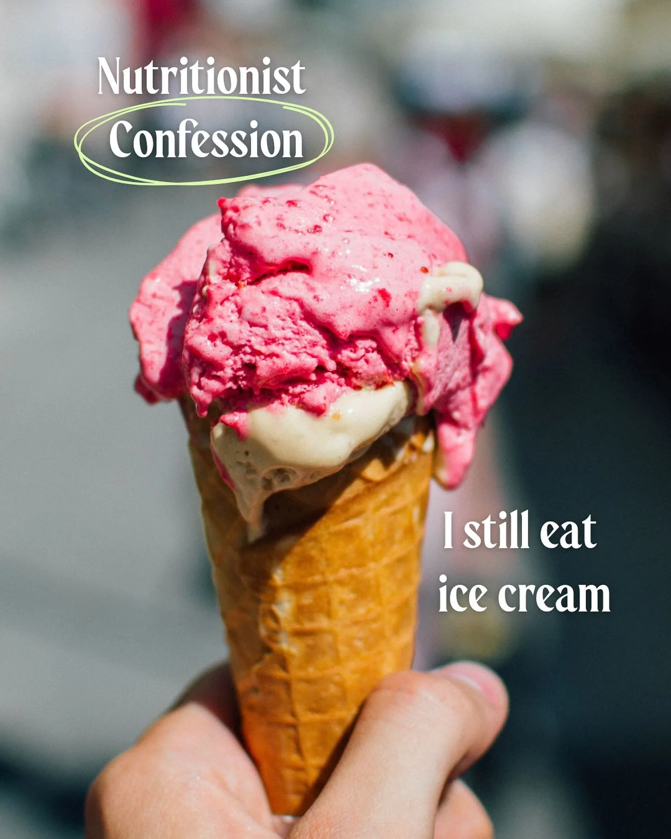 I have a confession 🙋🏻&zwj;♀️🍦

I love eating ice cream!!

And no, it doesn&rsquo;t make me a &ldquo;bad&rdquo; nutritionist.

Healing my gut wasn&rsquo;t about cutting out every food &lsquo;forever&rsquo; it was about learning how to listen to my