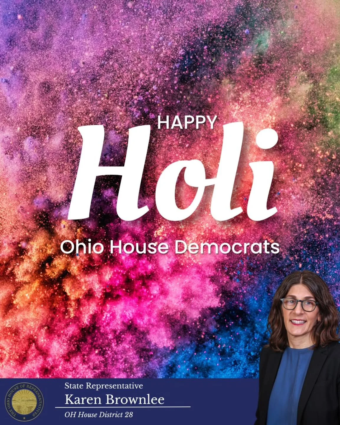 Holi! May this festival of colors bring renewal, unity, and hope to families across Ohio.

#holi #Ohio