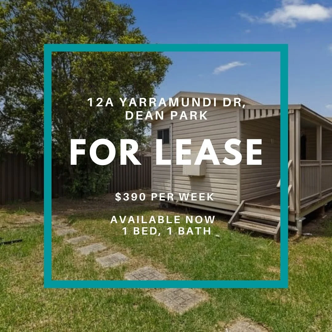 FOR LEASE! 

12a Yarramundi Dr, Dean Park. 

1 🛏 | 1 🛀 

Register your interest today -
 info@evoakpropertymanagement.com.au

Nicolette Mamo - 0430 799 484
Harrison Lamond - 0466 682 772