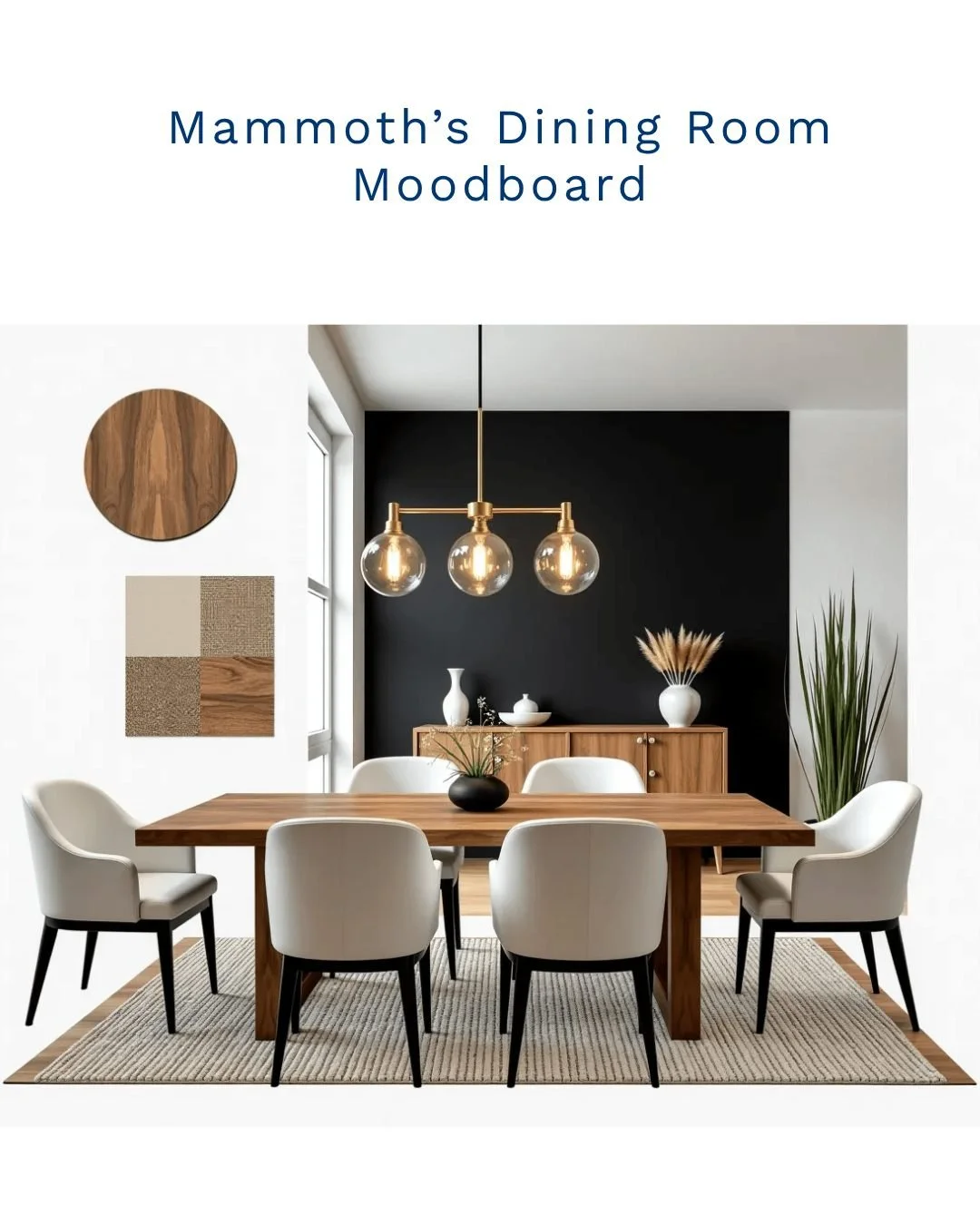 Rustic Modern Dining Room: Where Warmth Meets Sophistication π€β¨
Step into a space that blends modern elegance with rustic charm. This dining room design pairs a solid wood table with sleek white chairs, gold pendant lighting, and a bold black featu