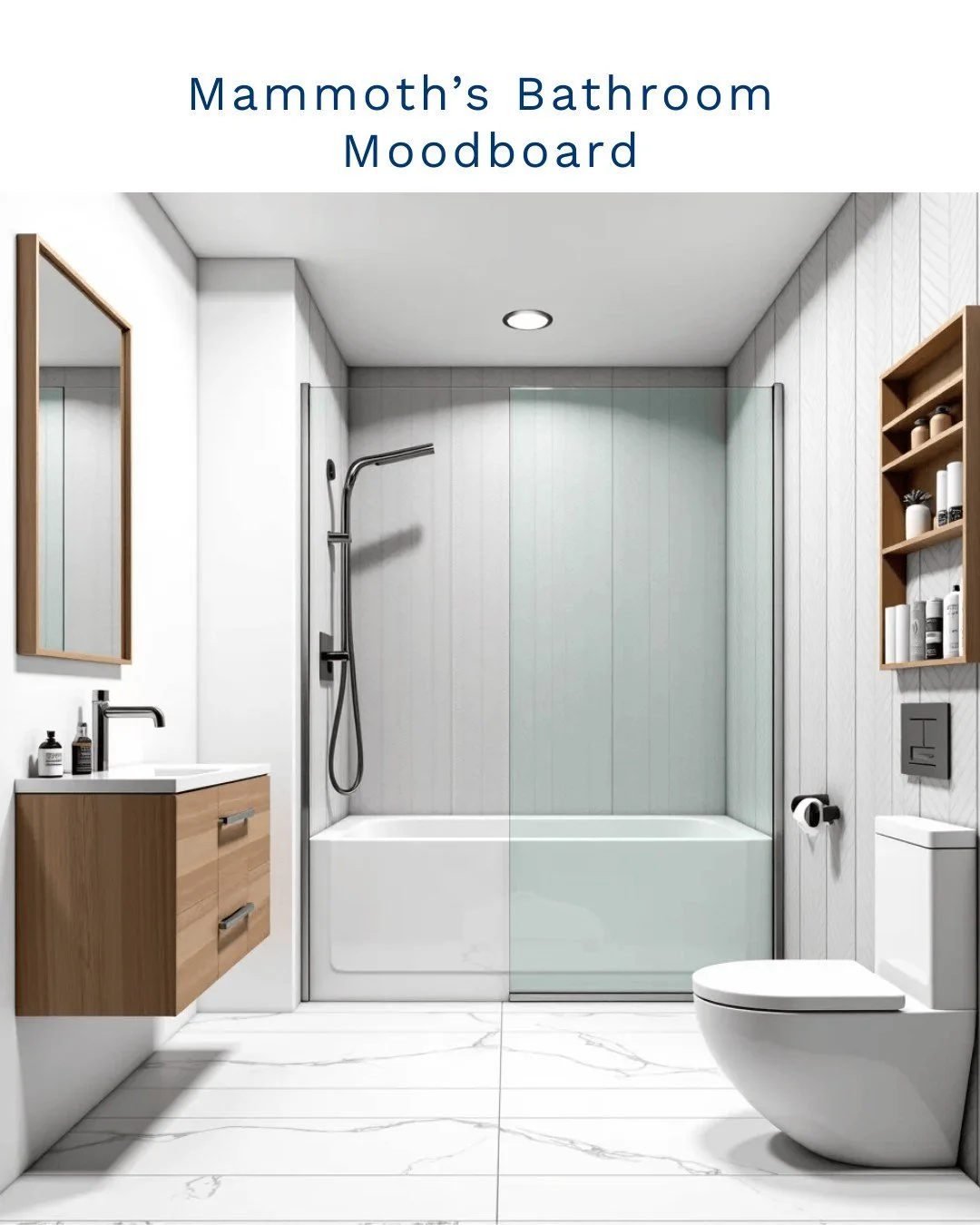 Dreaming of a Hotel-Style Bathroom at Home? 

Step into this elegant transitional bathroom design, where a sleek freestanding back-to-wall bathtub and wall-hung vanity create a calm, clutter-free space perfect for unwinding after a long day. Herringb