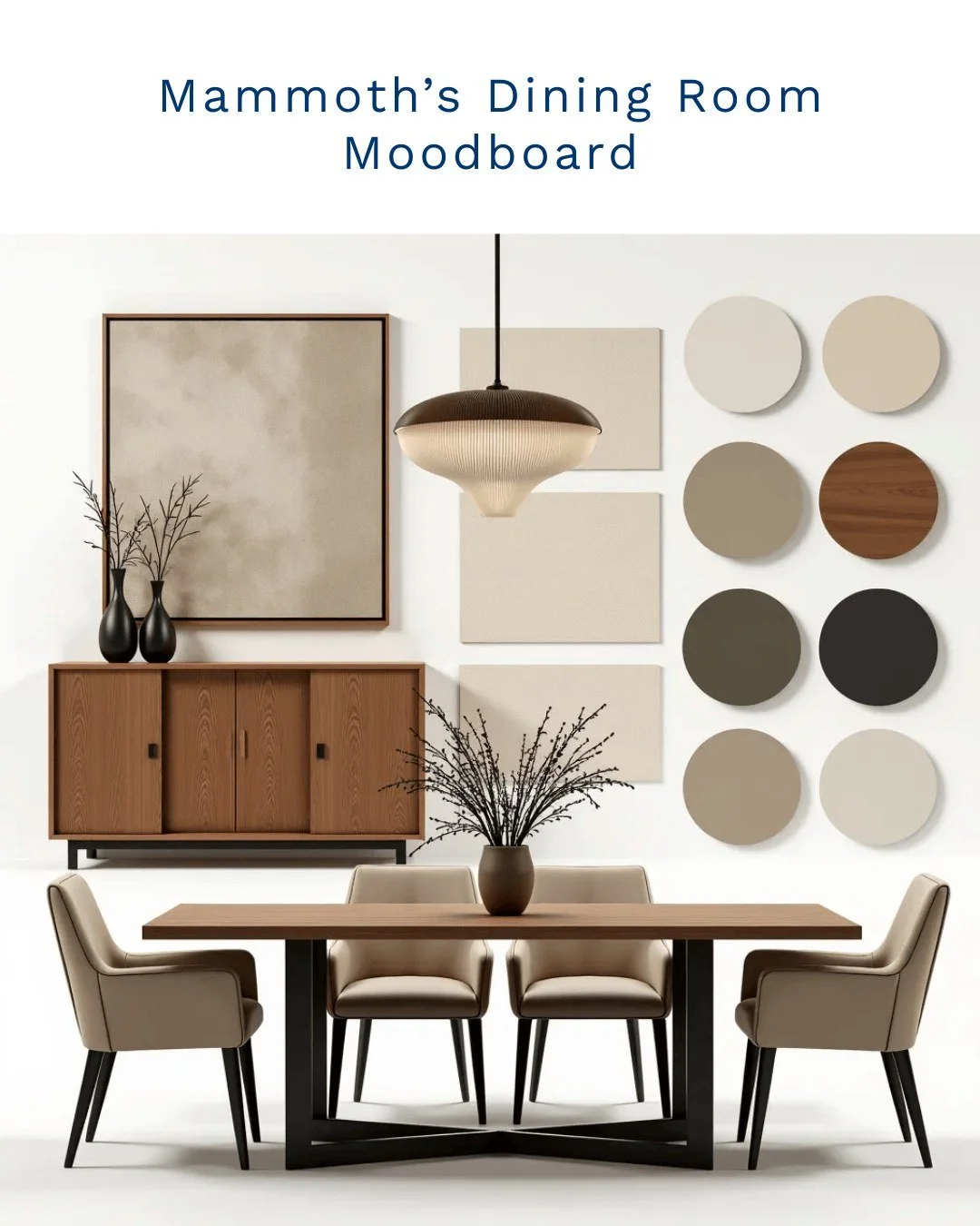 Effortless Dining Room Elegance Could You See This in Your Home? ✨

Soft tan, beige and ivory tones, clean lines and just the right mix of textures &ndash; this contemporary dining room mood board is all about calm, grown‑up style that still feels wa