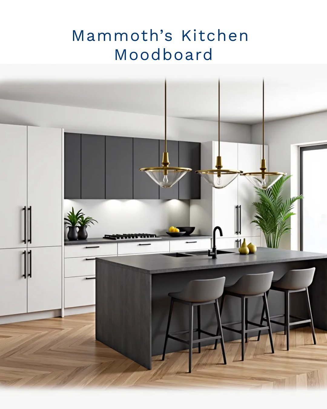 Why This Kitchen Will Never Go Out of Style

This contemporary kitchen mood board proves that white and grey don&rsquo;t have to feel cold. The flat-fronted cabinetry keeps the space clean and modern, while antique brass accents add warmth and charac