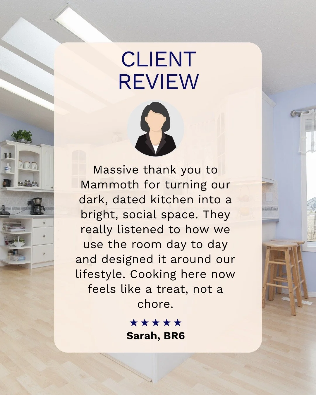 Real Home. Real Review. Real Kitchen Transformation. 🍽️✨

&ldquo;Massive thank you to Mammoth for turning our dark, dated kitchen into a bright, social space. They really listened to how we use the room day to day and designed it around our lifestyl