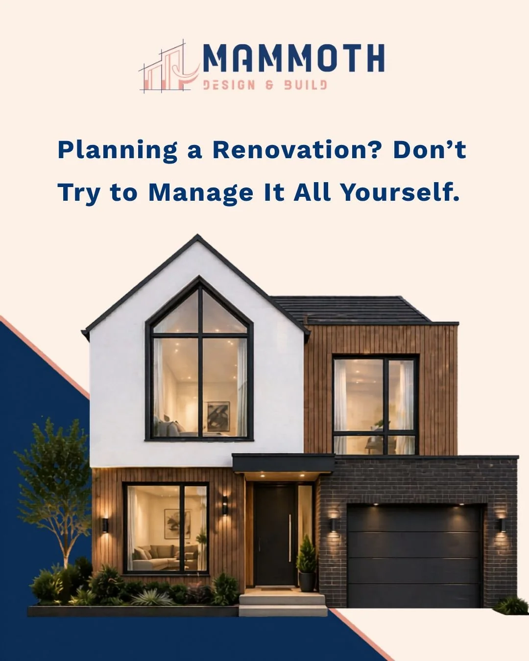 Planning a Renovation? Don&rsquo;t Try to Manage It All Yourself. 

Most home renovations don&rsquo;t fail because of bad ideas they fail because no one is managing everything properly.

At Mammoth Design &amp; Build, we handle the full process from 