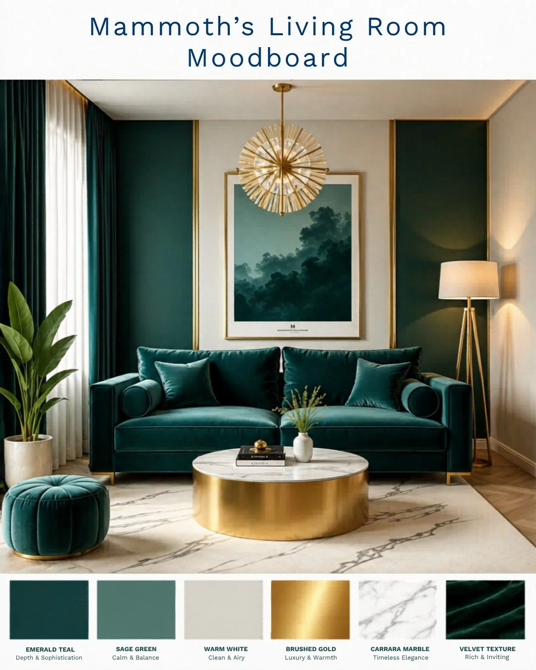 This Isn&rsquo;t Just a Living Room&hellip; It&rsquo;s a Statement of Quiet Luxury. 

Not loud. Not overcrowded. Just intentional.

This living space proves you don&rsquo;t need excess to create impact you need the right elements.

👉 Deep teal tones
