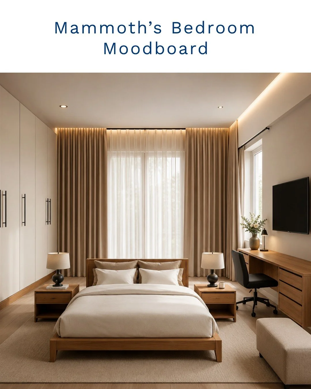 Your bedroom should help you switch off&hellip; not stress you out.

Imagine ending your day in a space that actually feels calm.

👉 Soft lighting.
👉 Warm neutral tones.
👉 No clutter. No chaos. Just comfort.

This bedroom was designed to feel simp