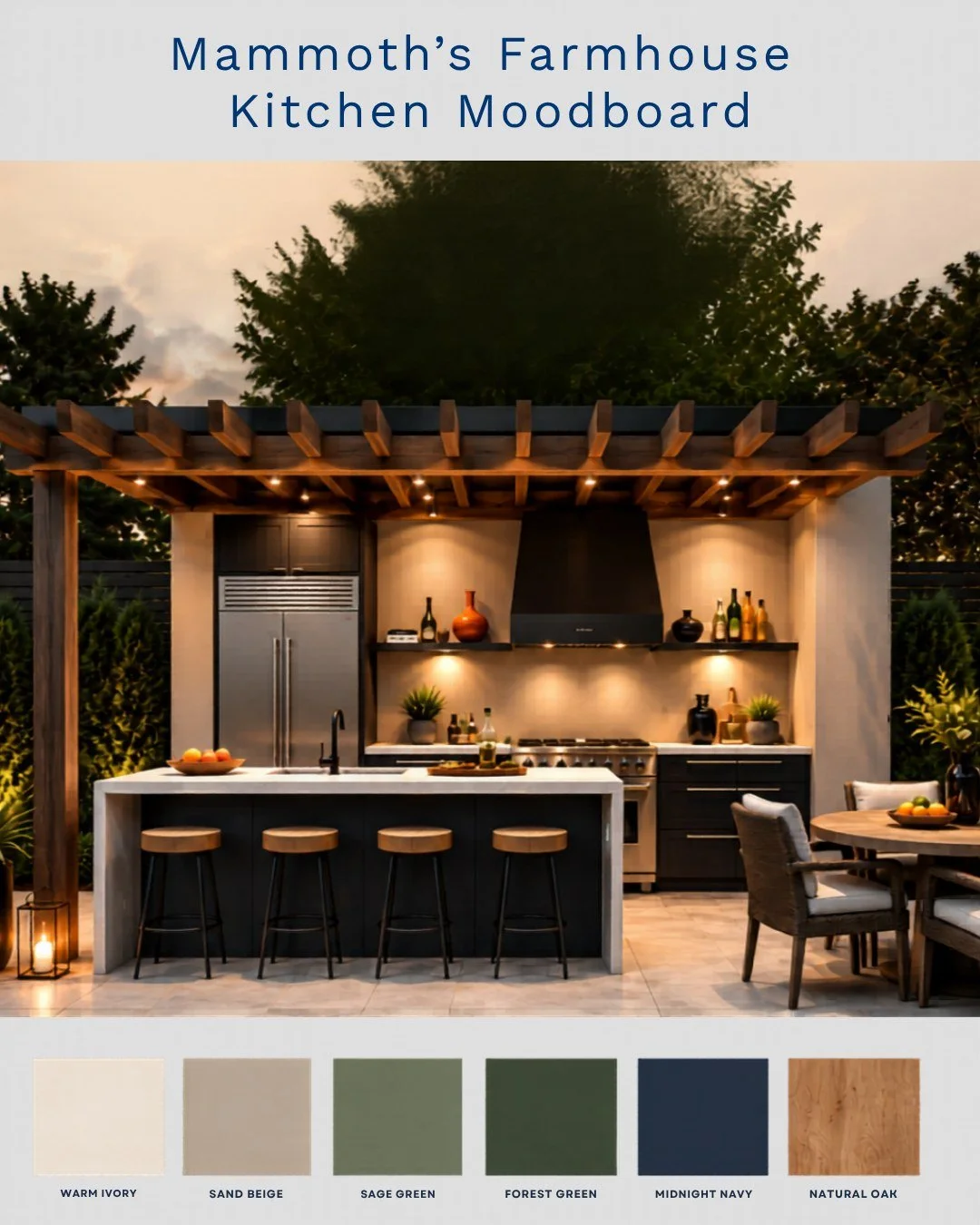 This isn&rsquo;t just an outdoor kitchen&hellip; it&rsquo;s how summer should feel.

Imagine stepping into your garden and actually wanting to stay there all evening.

👉 Warm lighting.
👉 Natural textures.
👉 A space built for slow mornings, family 