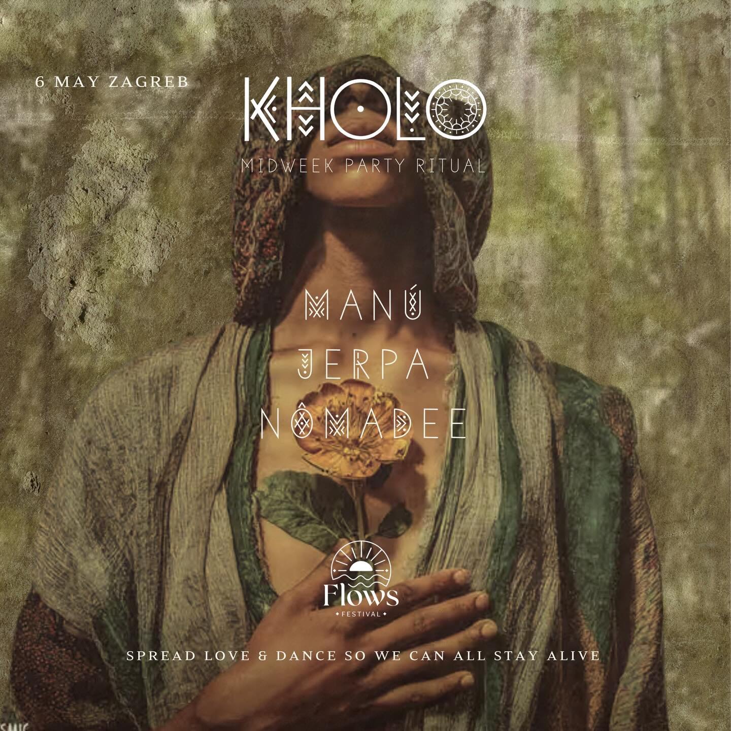 Next @kholo_sessions &bull; May 6 &bull; Zagreb 

It&rsquo;s a special one.

A dance trip beyond genres.

Because freedom to express is the highest value. 

A few early bird tickets now-> link in bio. 
@flows_festival @sinergia.si @manu__flow @jer