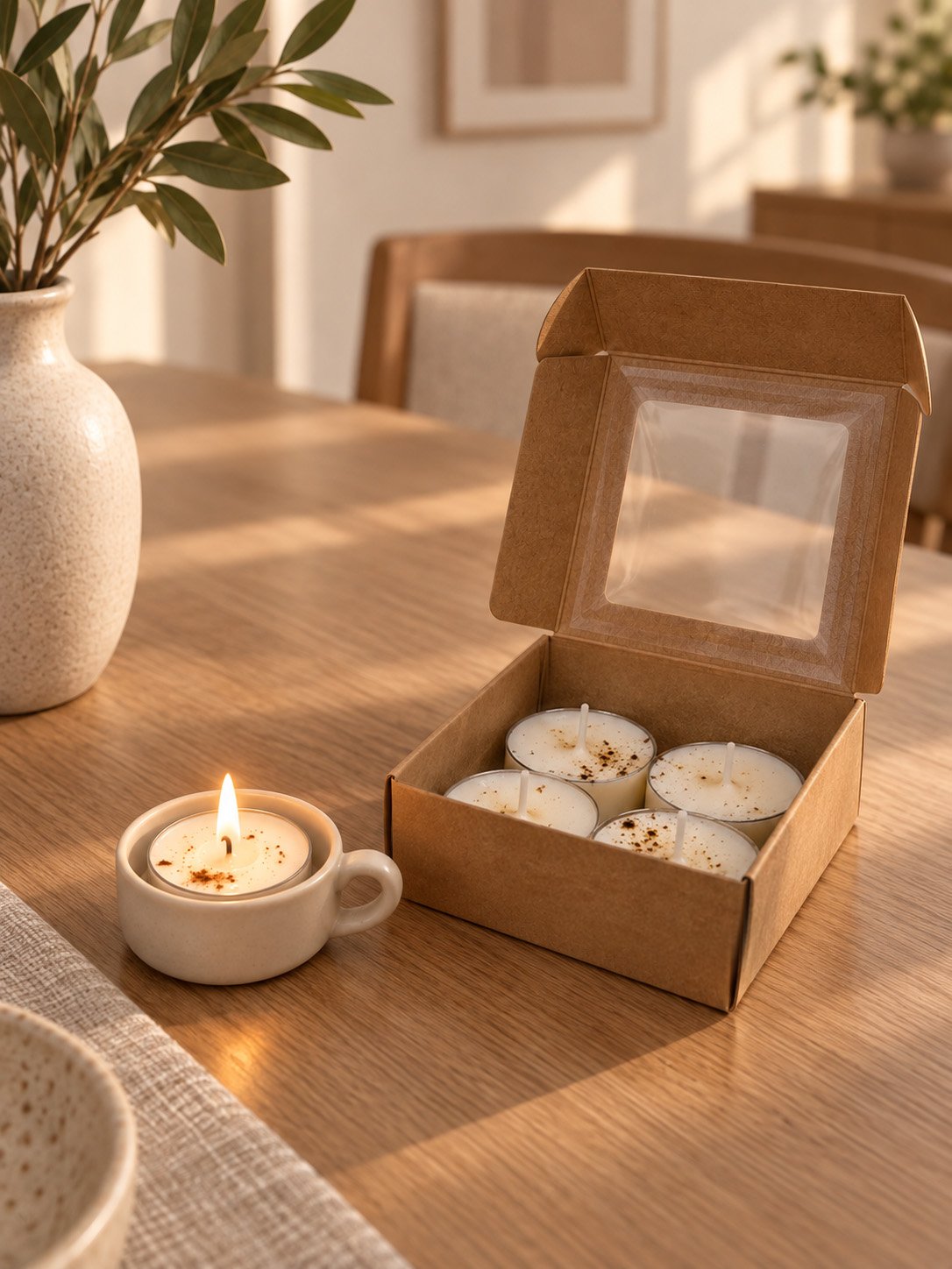 Set 4 velas de té aromáticas | Tealights