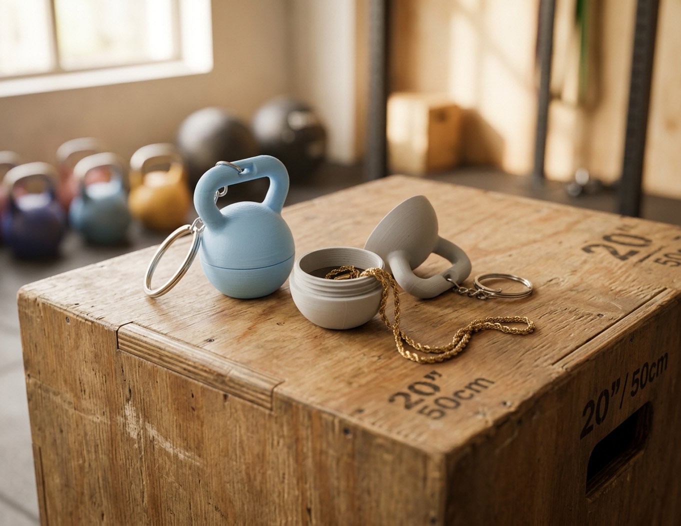 Estuche Kettlebell | para anillos y pendientes