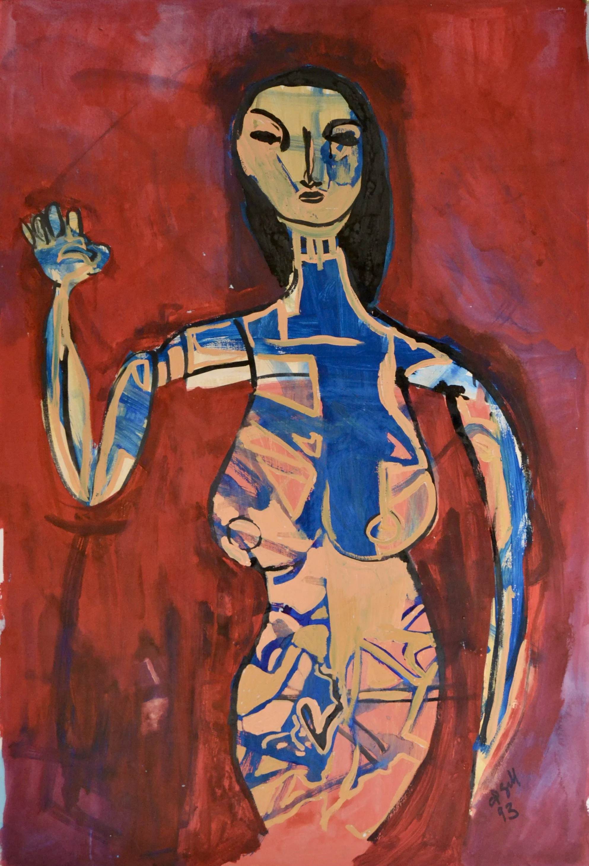Works on Paper - Futuristic woman