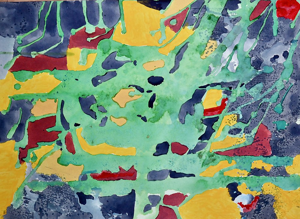 CP Gill Art original work on paper from 1994. Title: In the mind