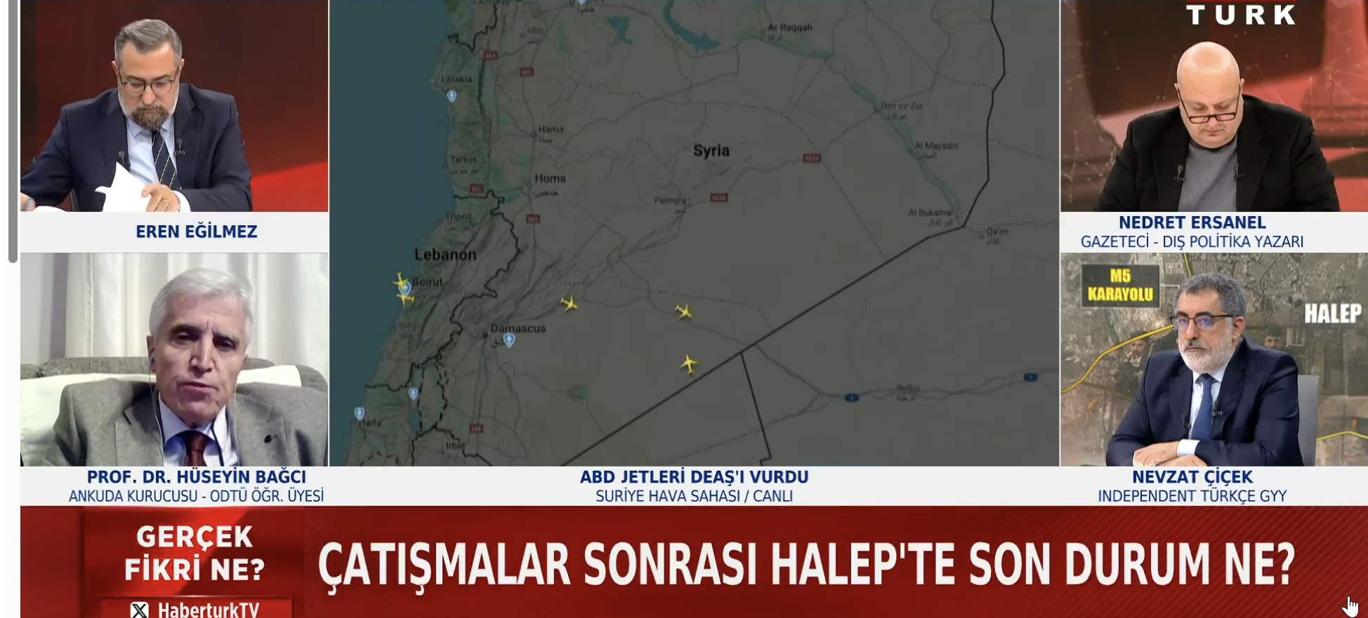 Prof. Bağcı analyzed the current situation in Aleppo following the recent clashes