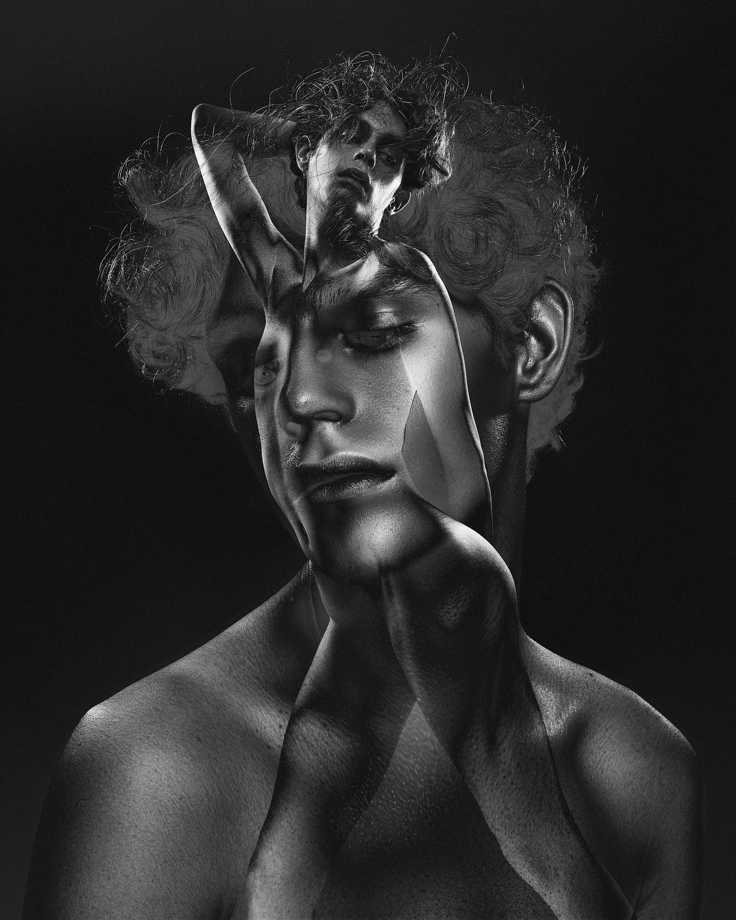 I haven't posted one of these in a while.. a black and white outtake with Jonny. 🤍🩶🖤