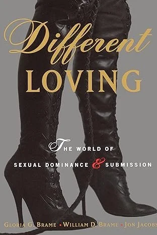 Book cover titled "Different Loving" with a person wearing black leather pants and boots, focusing on the lower body.