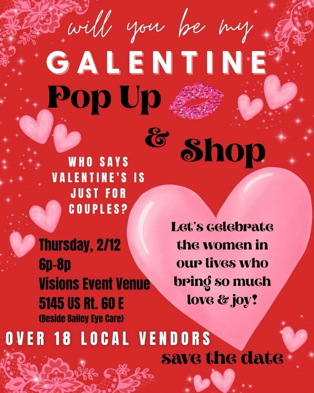 ✨ Today&rsquo;s the day! ✨ 
Come check out how to elevate your next event! 
Join us at Vision venue right by Bailey Eye Care. 💕