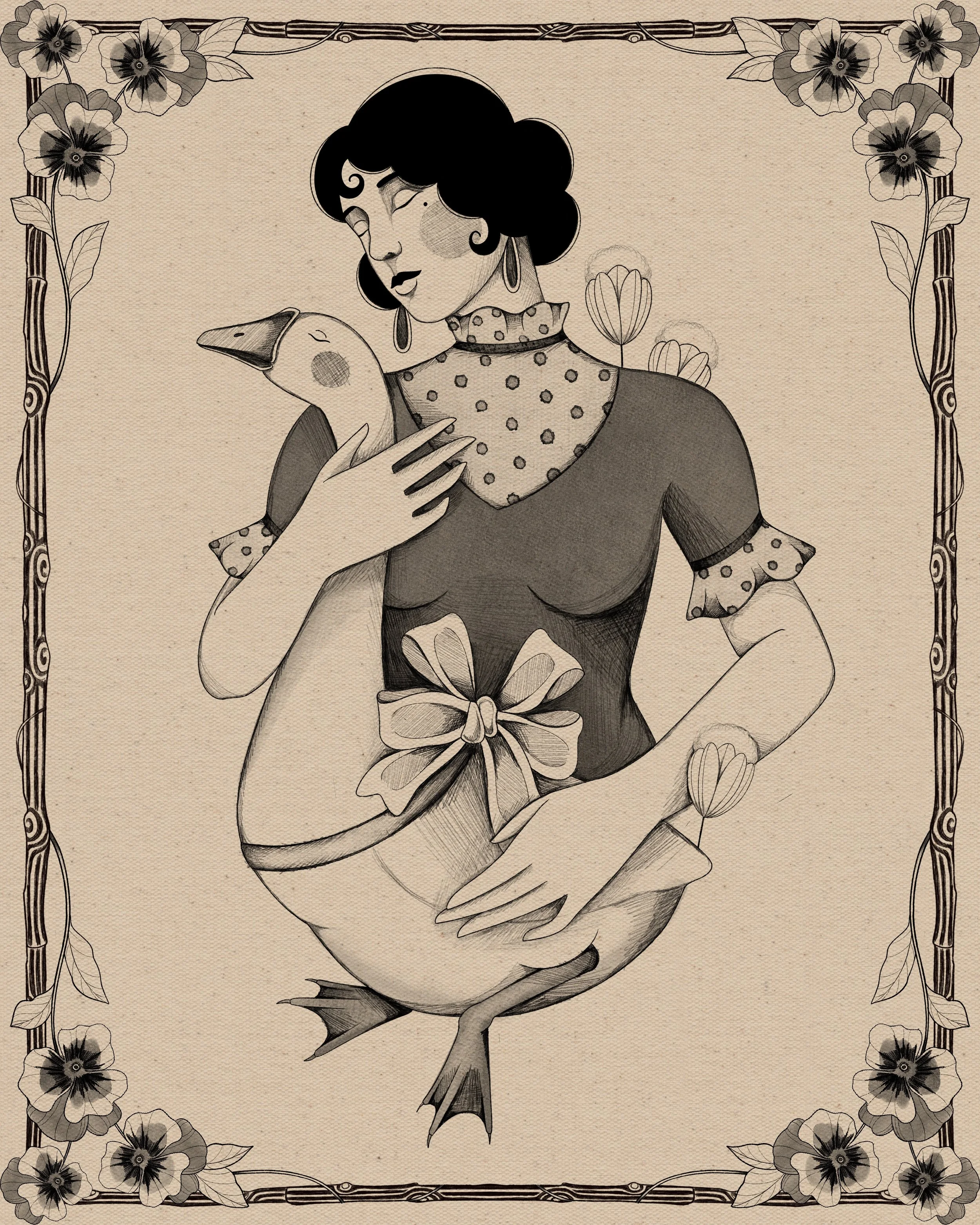 Lady of Geese & Dandelions
