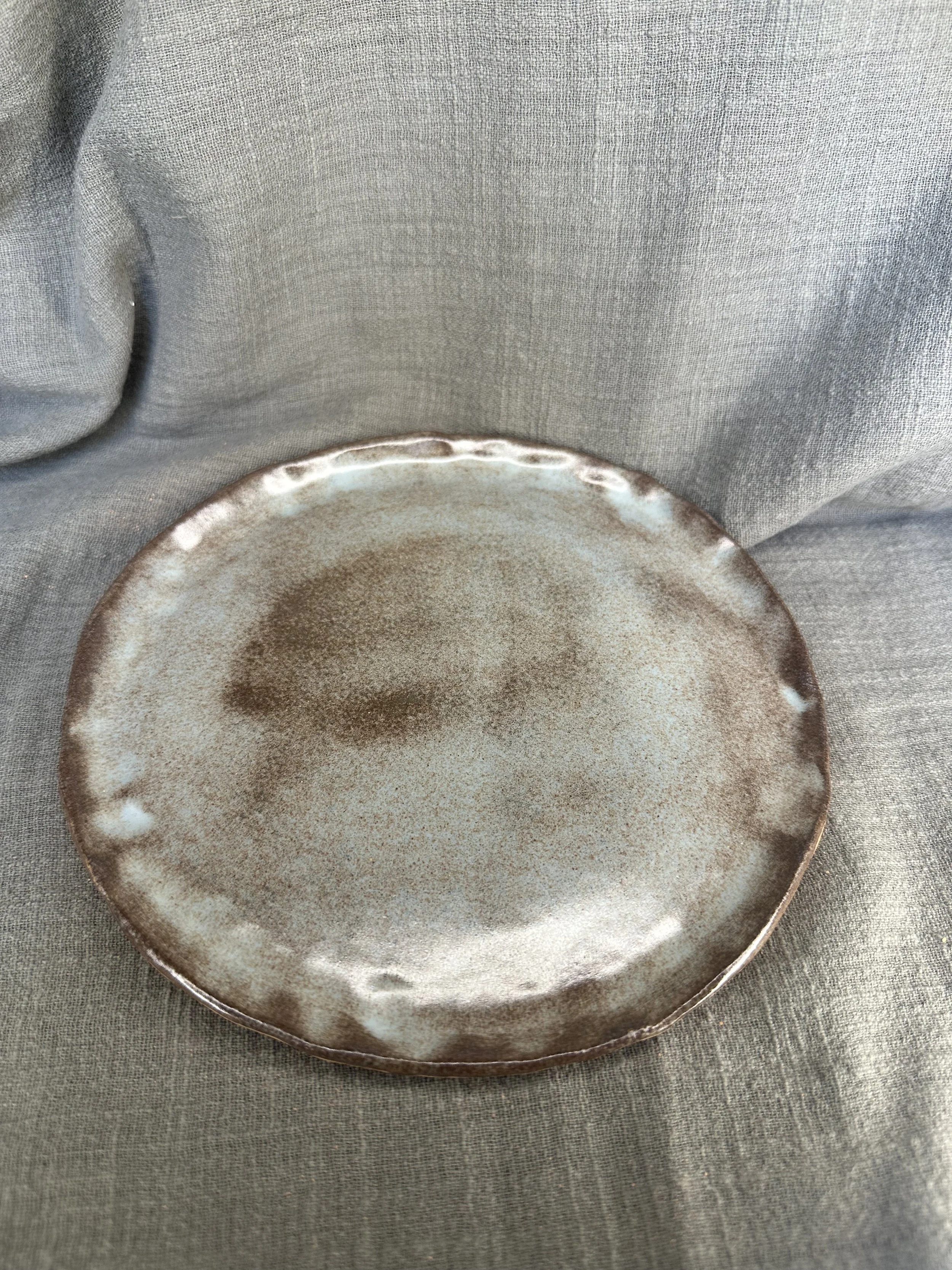 Greyish Blue Simple Plate