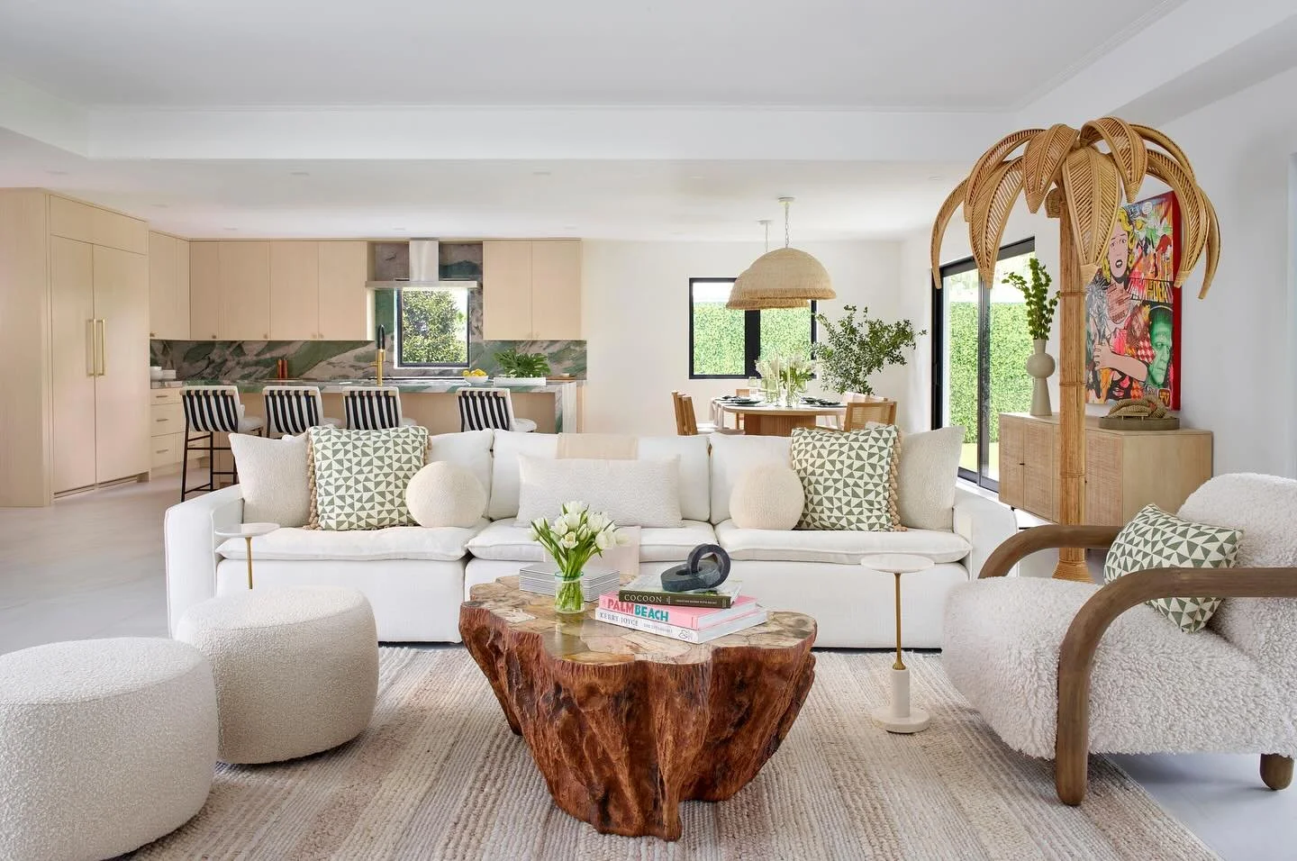 Continuing the Palm Beach project 😊 the living room vibe is breezy, bright, and welcoming. We love designing with shades of nature because it feels serene and timeless, and doesn&rsquo;t overwhelm the eye with a pop of color.

In collaboration with 