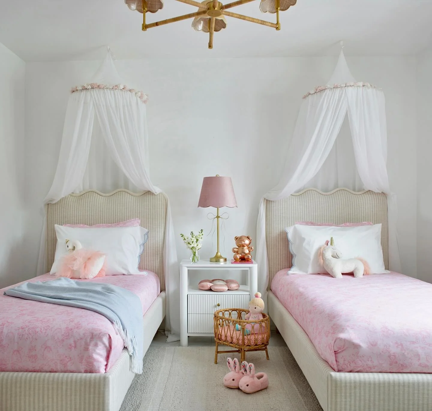 Continuing the Palm Beach project with this soft and whimsical girls&rsquo; room, featuring RH canopies and Loveshackfancy bedding for a sweet, timeless feel. 🌸

#interiordesign #GirlsBedroomDesign #KidsRoomInspo #CoastalInteriors #CoastalLiving #In