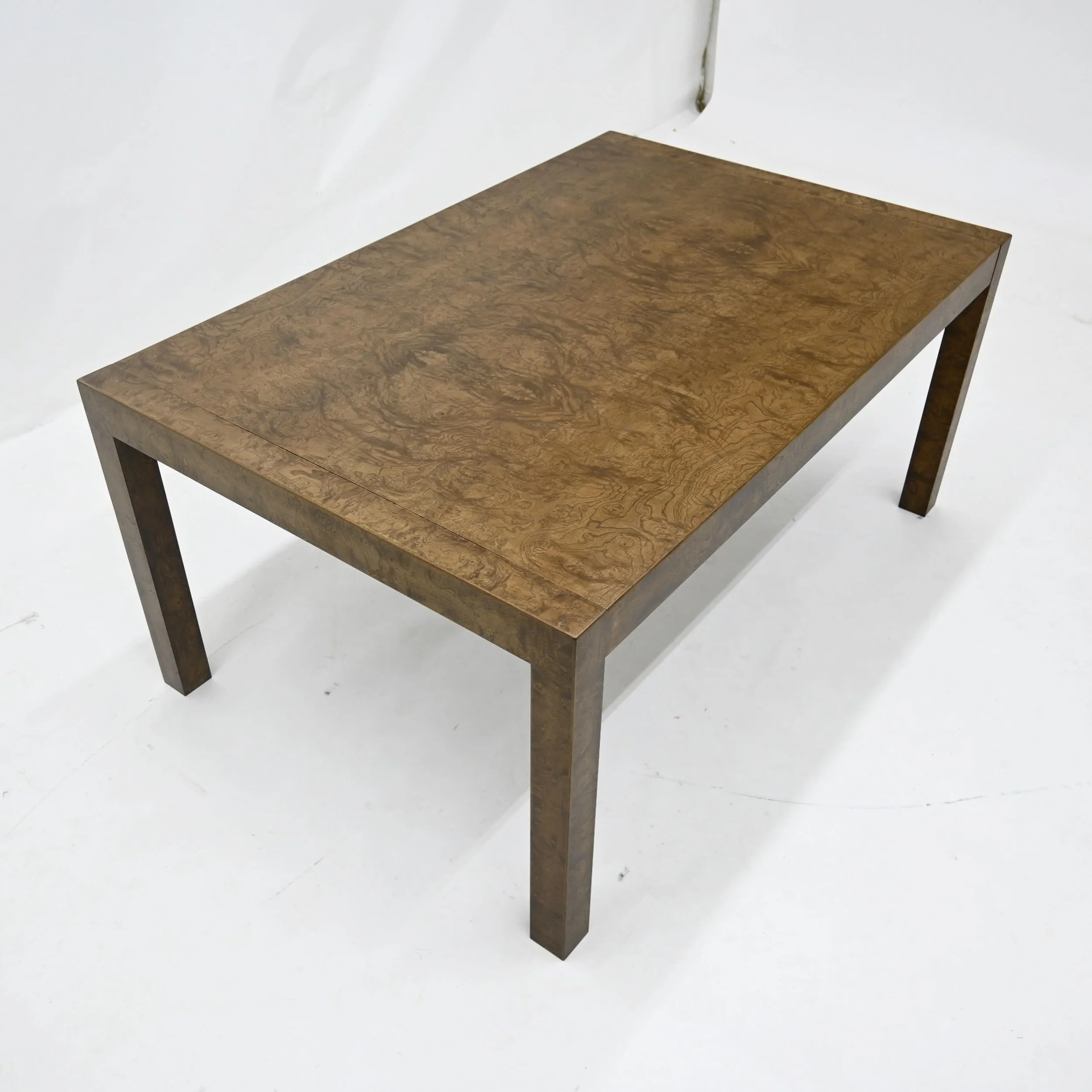 Quick little post of a refinishing done for a client&rsquo;s existing dining table in the upper east side.
We loved the burl wood, and since it had a lot of history for the client, we decided it had to stay! It&rsquo;s amazing what we were able to do