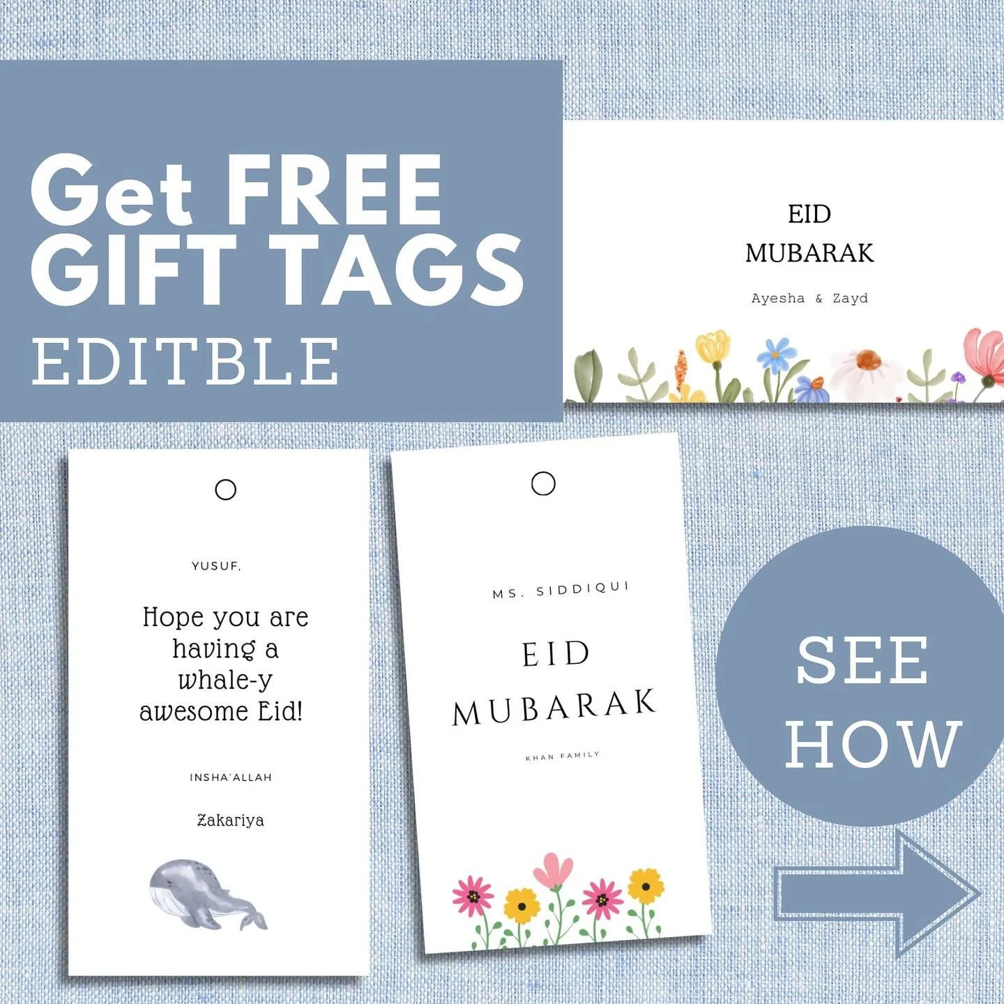 FREEBIE! 🍉❤️ Comment "TAG" for some free editable tags!

Need help with gift tags for your Eid presents? We'll send the link to the template straight to your DM. If you have a private account, just send us a DM. 

LIKE, SAVE and SHARE

FOL