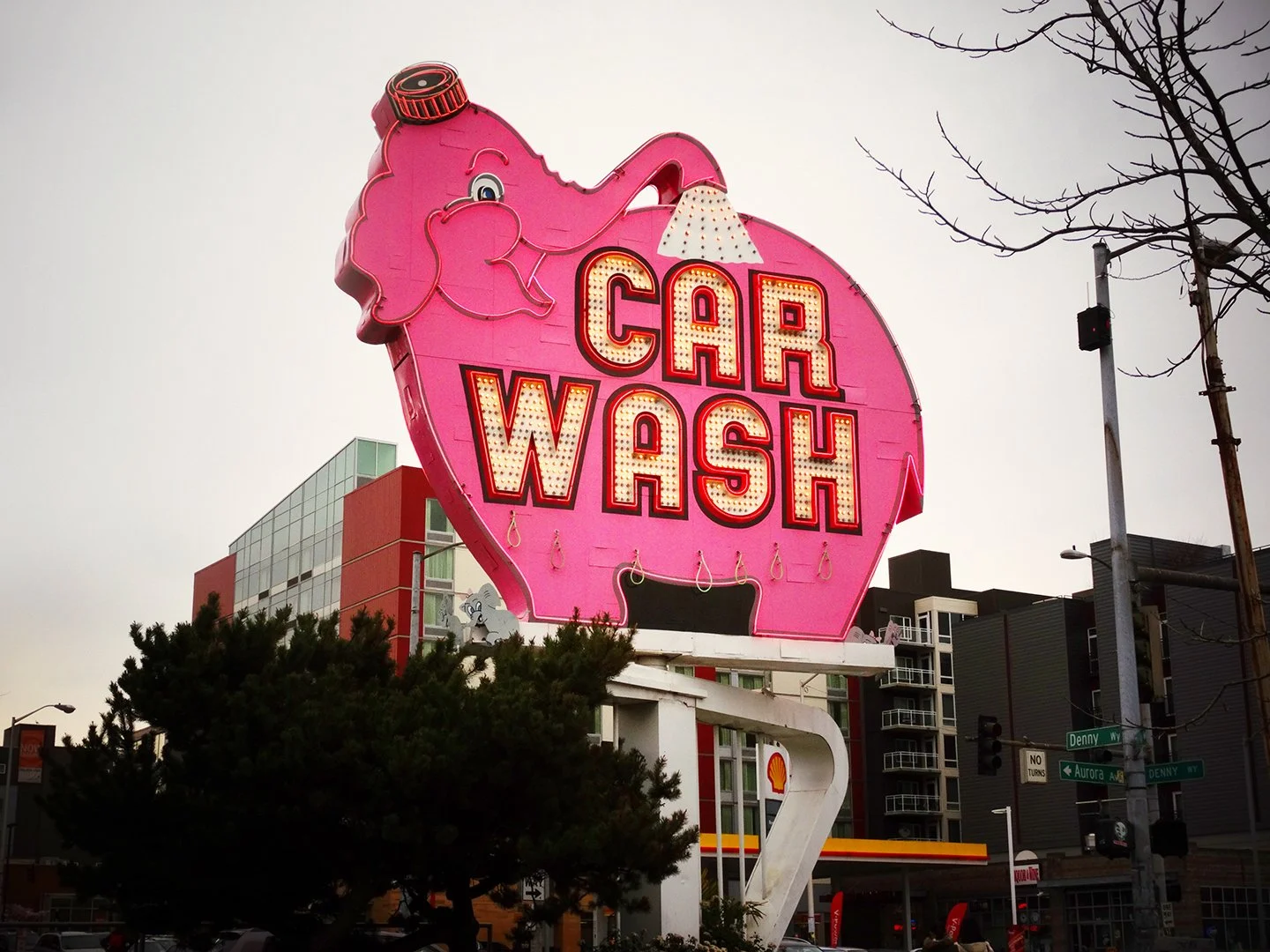 It's Gone Now (Pink Elephant Car Wash, Seattle, 2014)