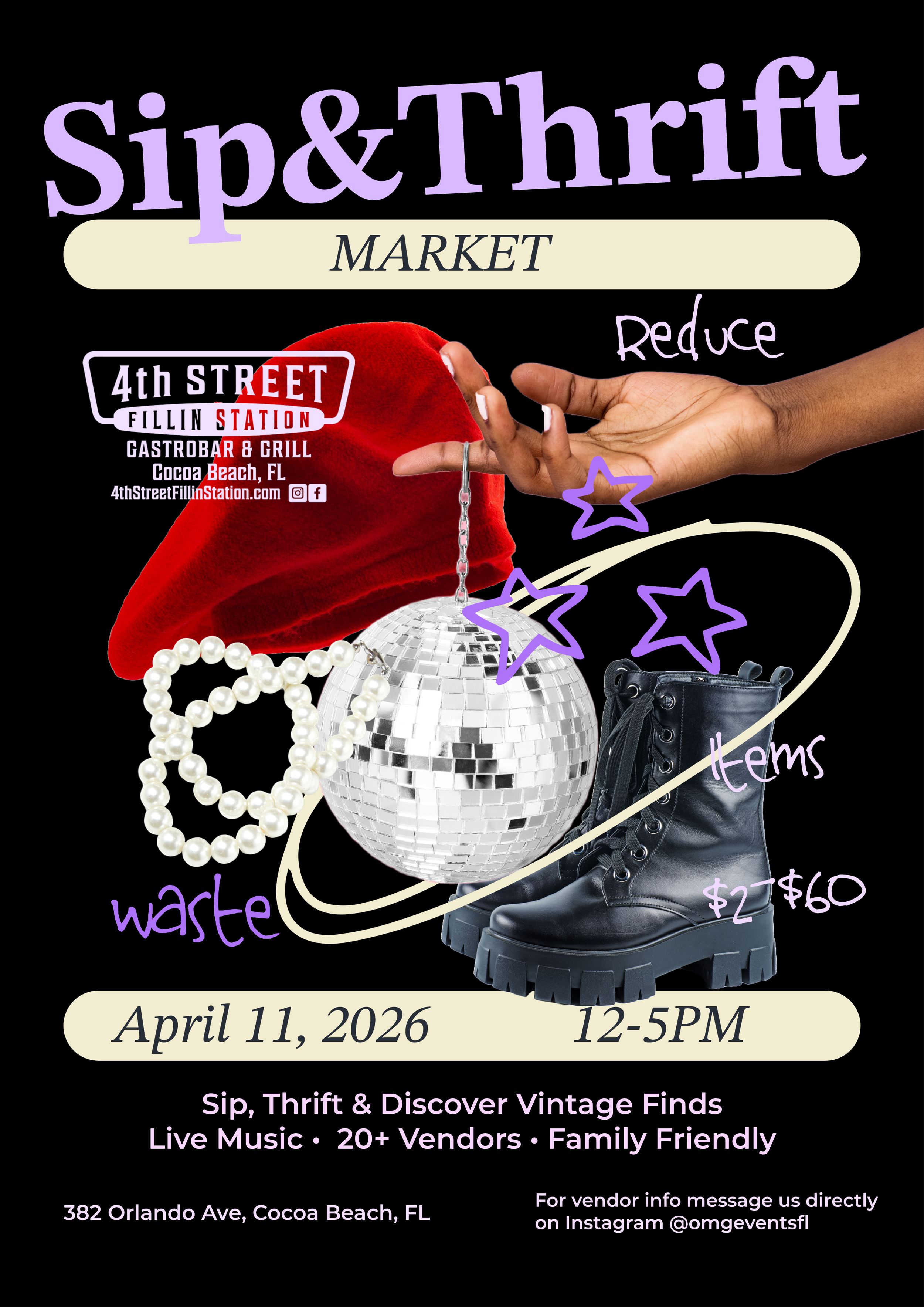 Sip & Thrift @ 4th Street Fillin Station April 11th