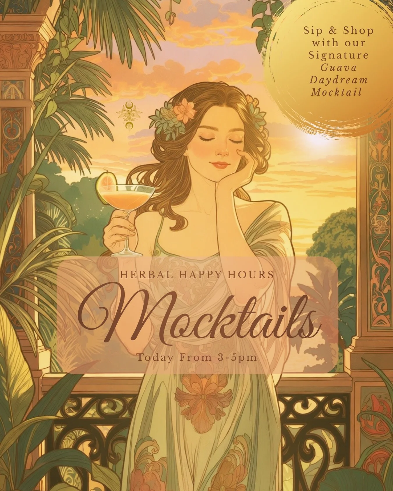 🌺✨ Herbal Happy Hours | 3&ndash;5PM Today ✨🌺

Step out of winter and into a Guava Daydream.

This lush tropical escape blends:
&bull; USKO Alcohol-Free Vodka
&bull; Vibrant Guava Juice
&bull; Fresh Lime
&bull; Meadowland Syrups Secret Garden Blend
