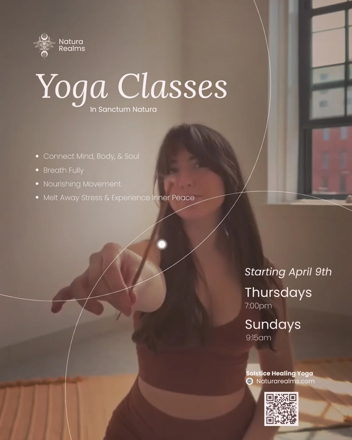 Movement. Breath. A return to yourself.

Step into the Sanctum&hellip; a quiet, light-filled space where the body softens, the mind settles, and your natural rhythm begins to unfold.

Our yoga offerings are more than a class&mdash;they are a ritual o
