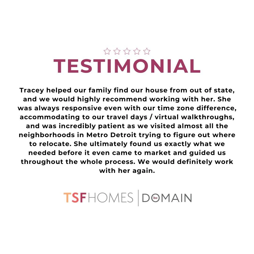 Helping families relocate is one of my favorite parts of this job. 🏡
This amazing family trusted me to help them move from out of state, navigate time zone differences, explore nearly every neighborhood in Metro Detroit, and ultimately secure the pe