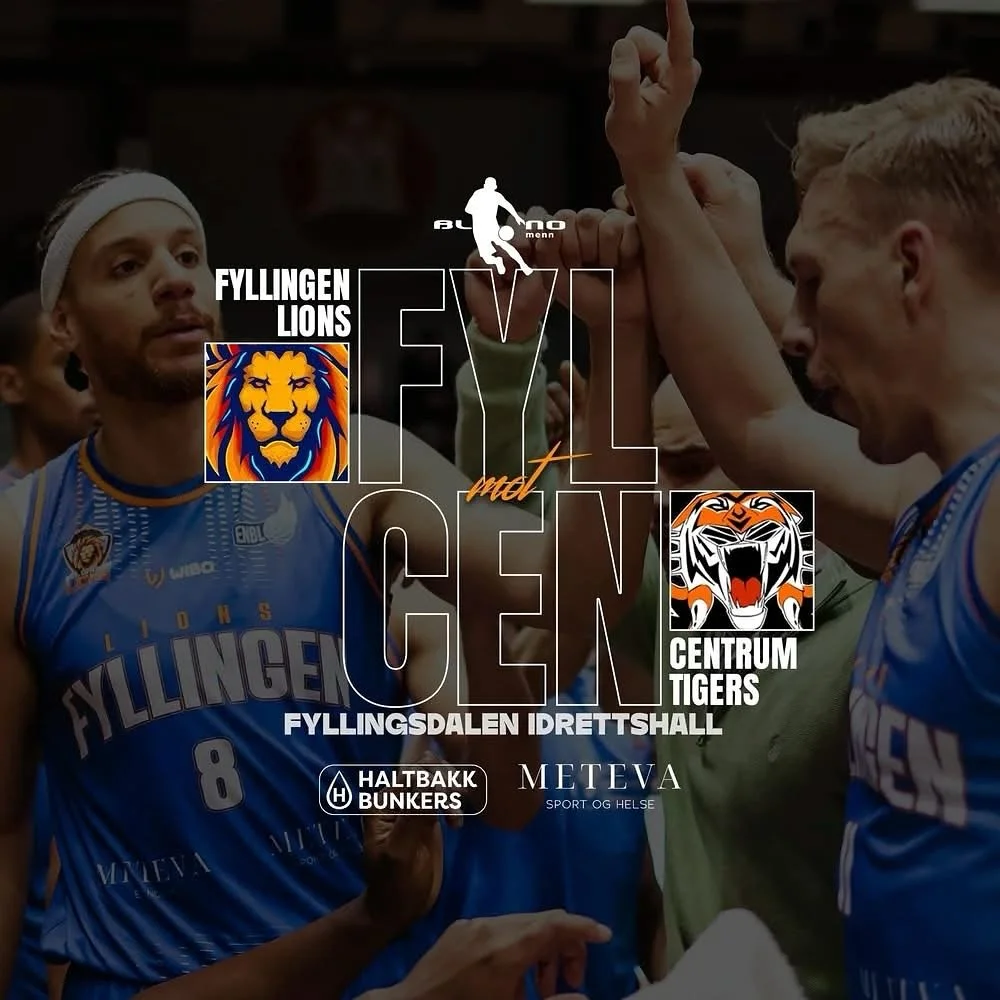Fyllingen Lions f&aring;r bes&oslash;k av Centrum Tigers 21. september - gj&oslash;r deg klar for en uforglemmelig basketballkveld! 🔥🔥

📅 s&oslash;ndag 21. september
📍 Fyllingsdalen idrettshall 
⏰ 16.00
🎟️ GRATIS inngang for alle barn!

F&oslash