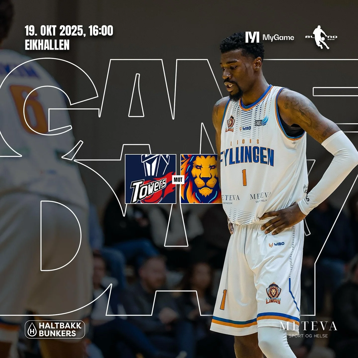 GAMEDAY! 🦁 Se kampen p&aring; @mygame.no n&aring;r Lions m&oslash;ter @tntbasket.no i kl. 16.00 i T&oslash;nsberg.

Etter en sterk borteseier mot Nidaros Jets i Trondheim fortsetter Fyllingen Lions reisen &ndash; neste stopp er TNT Towers i T&oslash