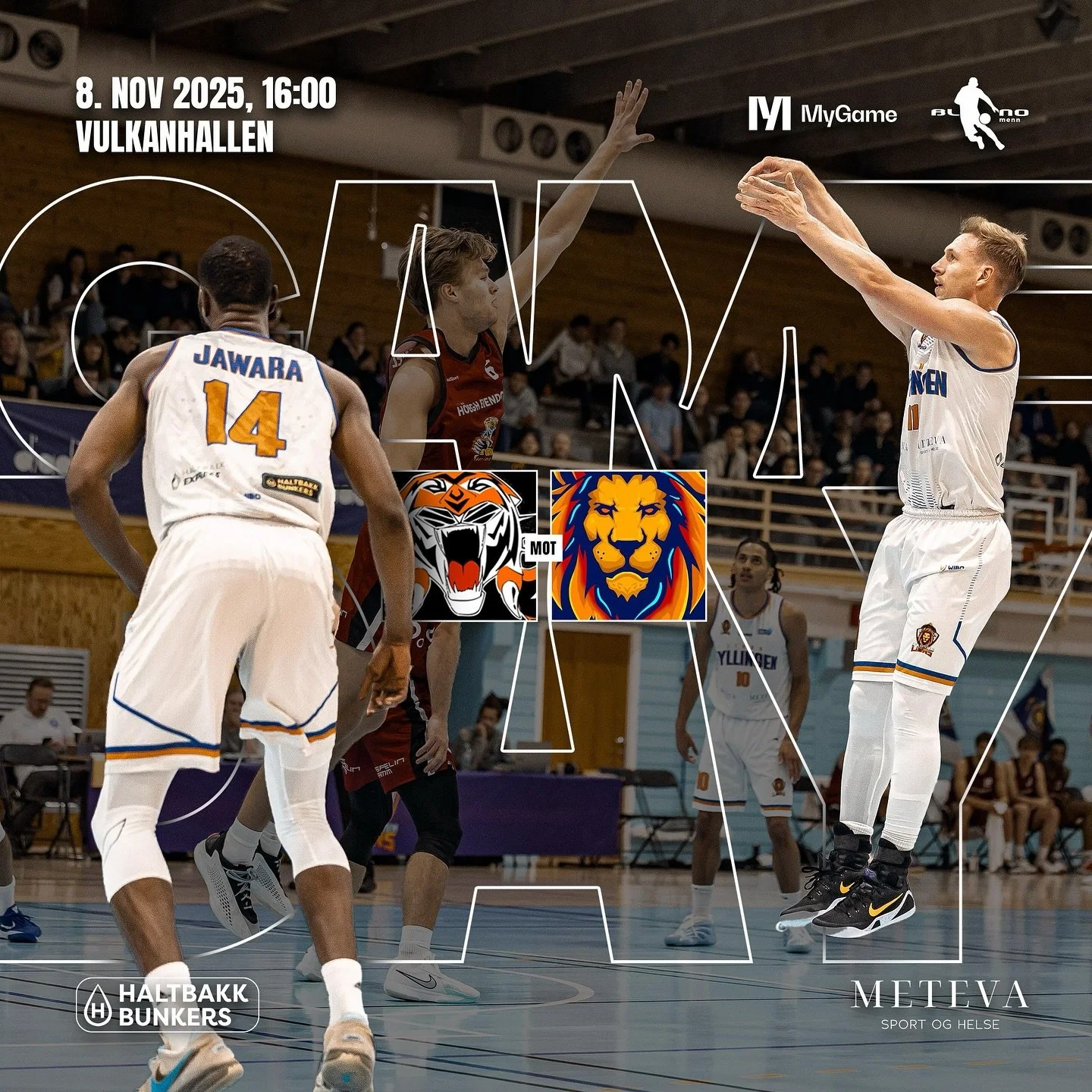 🔥 Gameday - @centrumtigers vs @fyllingenlions ses i Vulkanhallen kl. 16.00, eller via @mygame.no🔥 

#fyllingenlions #norskbasket #blno #basketligaen #centrumtigers