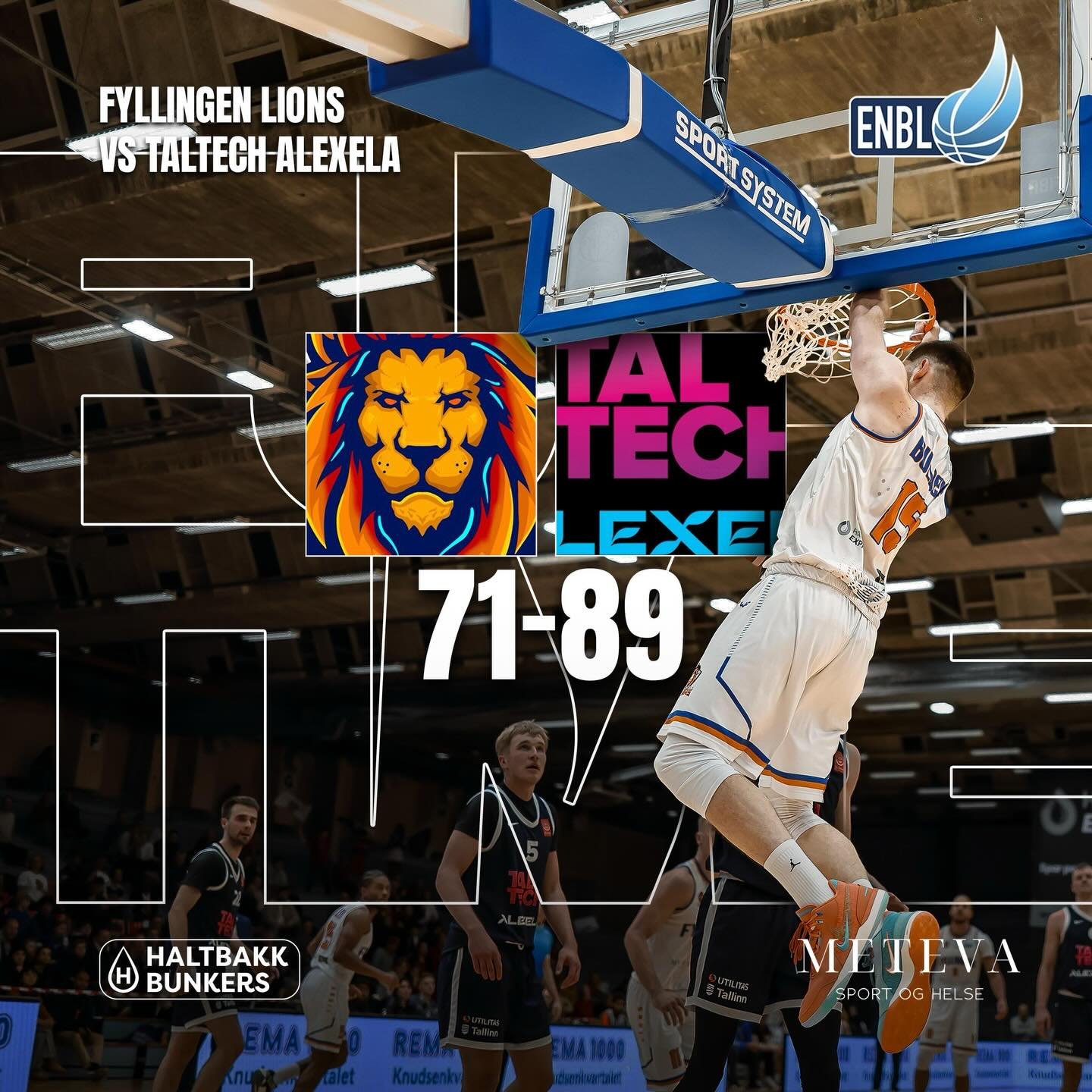 Takk for kampen @taltechbasketball 🔥🔥 Lions ledet til halftime, men det holdt ikke hele kampen ut.