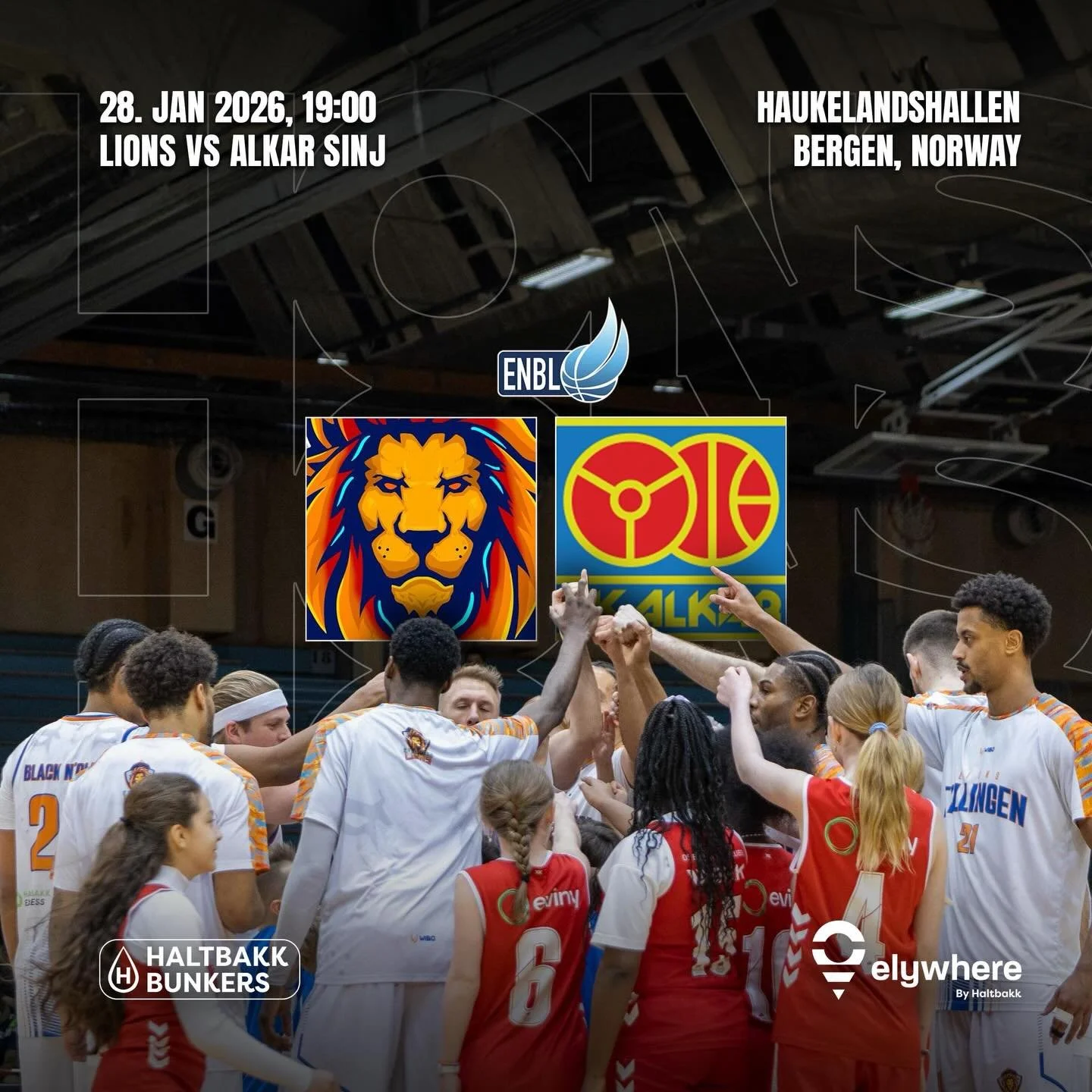 🔥 ENBL basketfest i Haukelandshallen 28. januar kl. 19.00 &ndash; med fabelaktig show med @cirkusbalance og ny heiagjengkonkurranse med flotte premier! 🔥🏀

Onsdag 28. januar kl. 19:00 er det klart for sesongens fjerde hjemmekamp i European North B