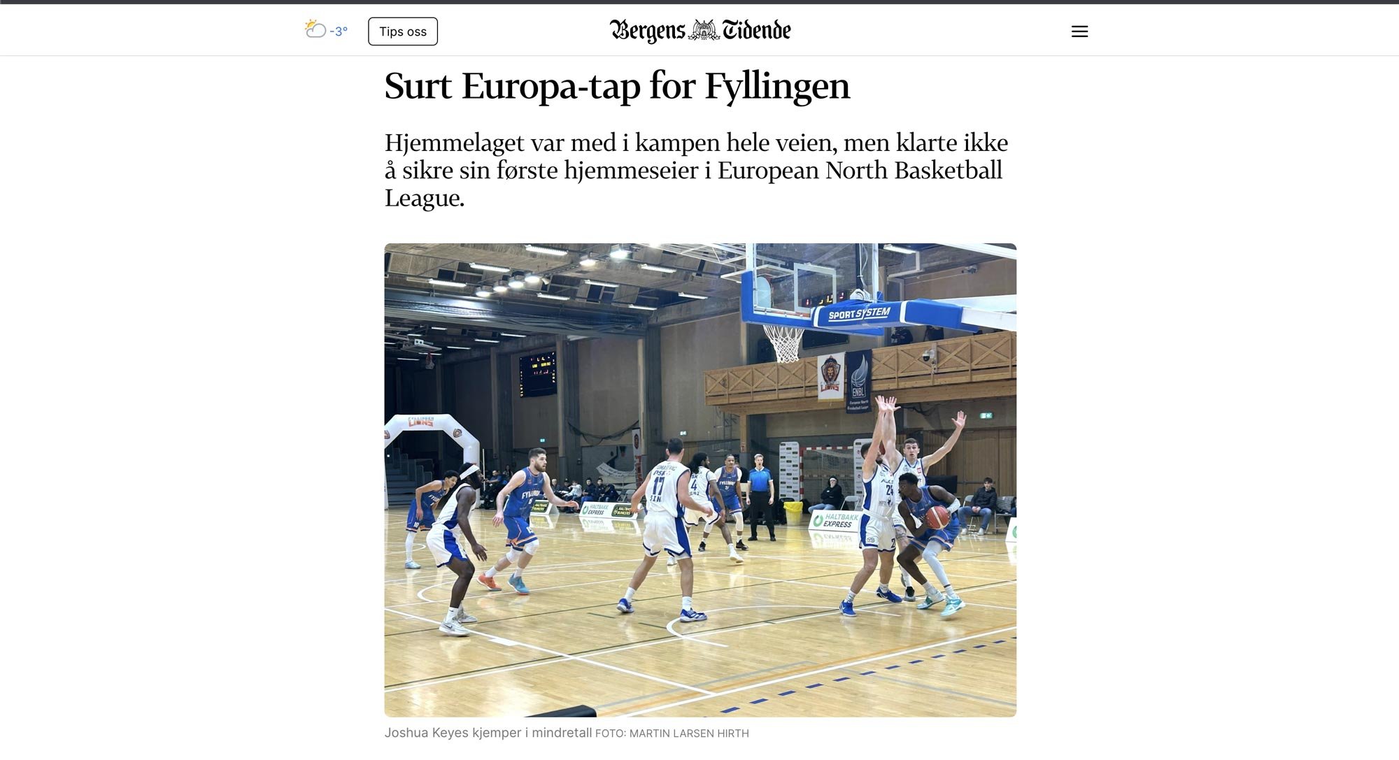 BT: Surt Europa-tap for Fyllingen