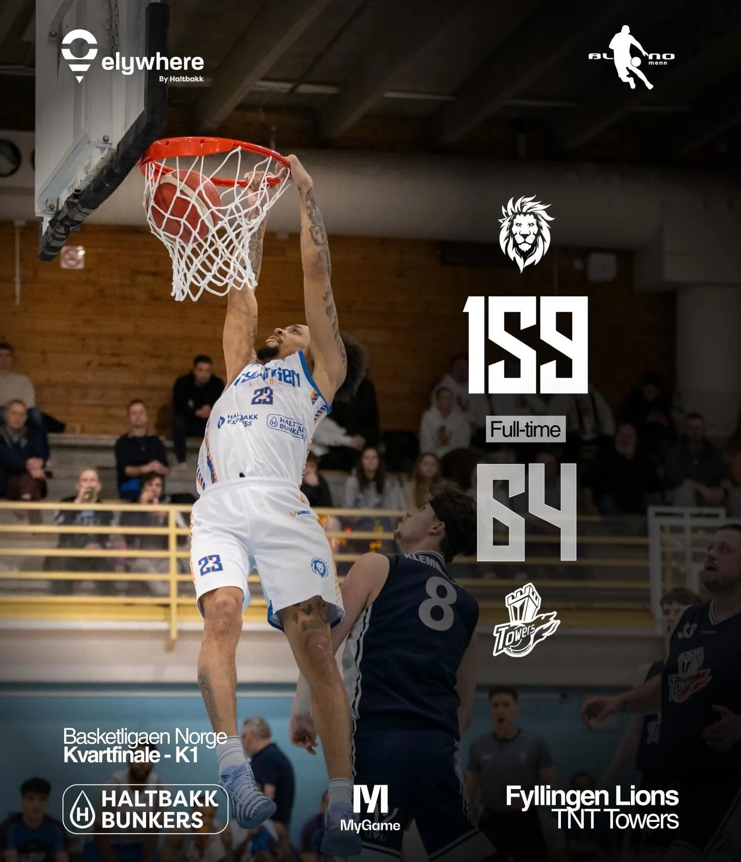 Takk for kampen @tntbasket.no 🙌

Foto: @bragetitlestad

#fyllingenlions #blno @basketligaen