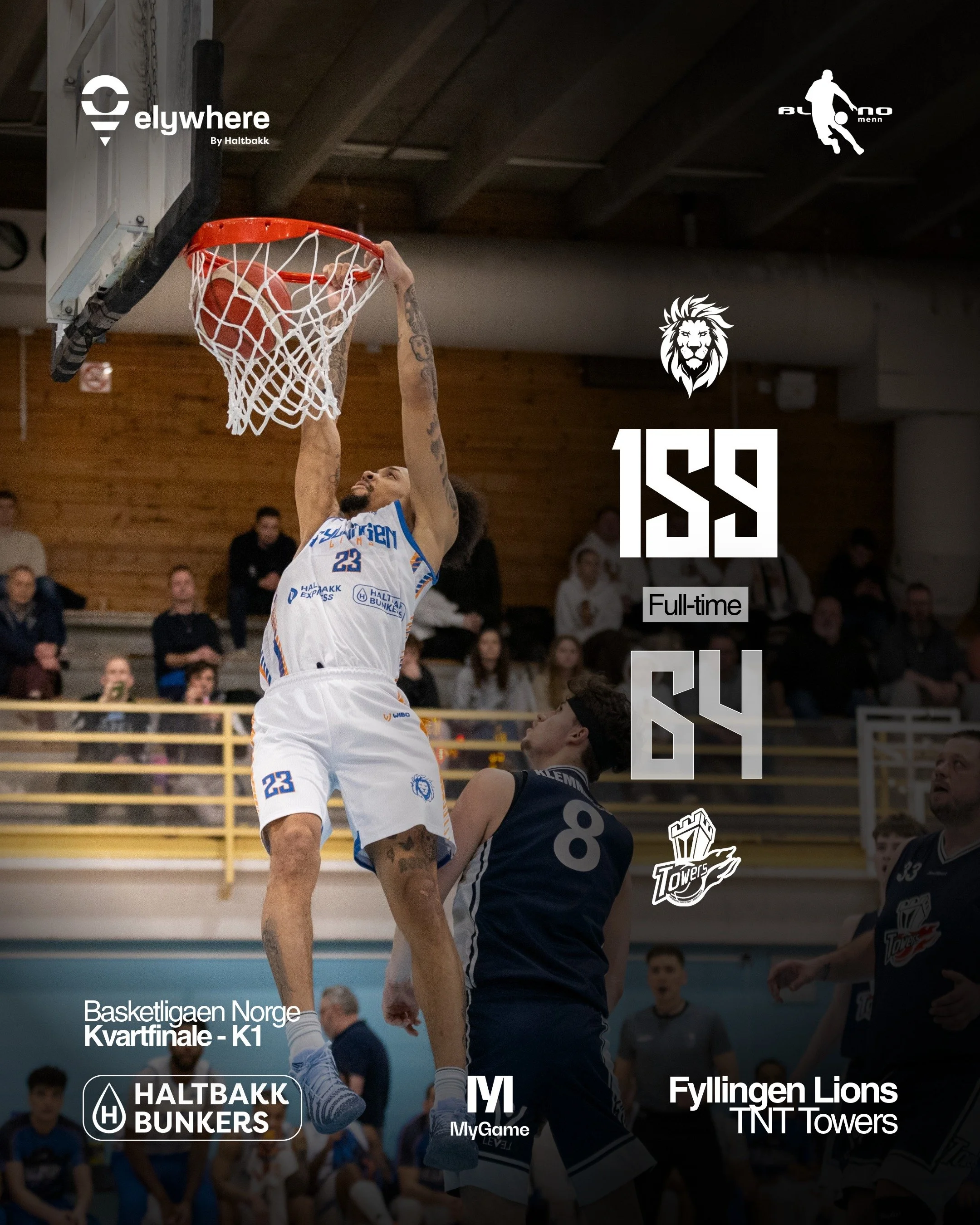 LØVENE ÅPNET KVARTFINALENE MED STORSEIER