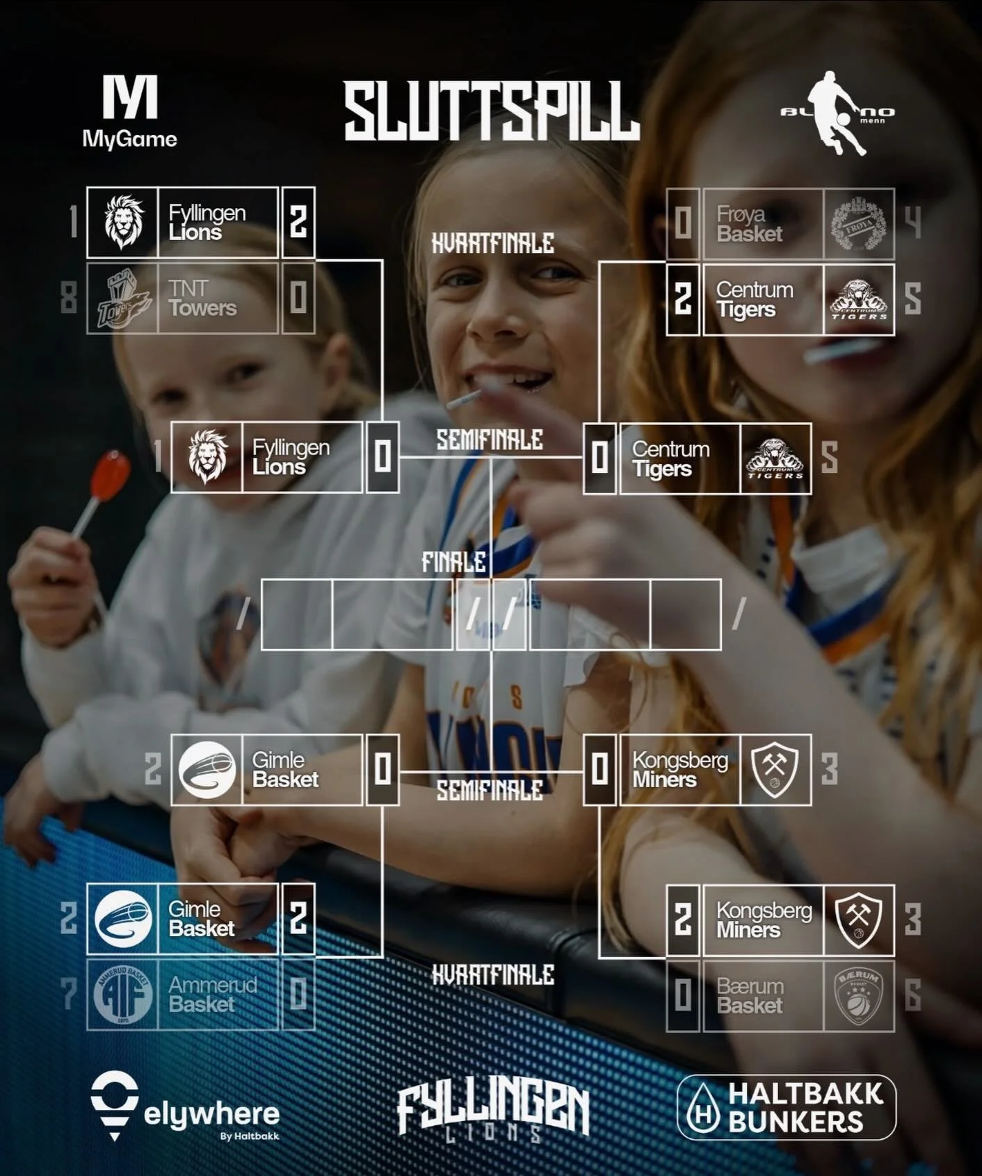 💥Nedtelling til f&oslash;rste semifinale &ndash; Fyllingen Lions m&oslash;ter Centrum Tigers onsdag 25. mars kl. 17.00 i Fyllingsdalen idrettshall! 🦁

Det blir full basketfest med DJ @kingsleyanowi, @klovnen_mila, underholding og aktiviteter for ba