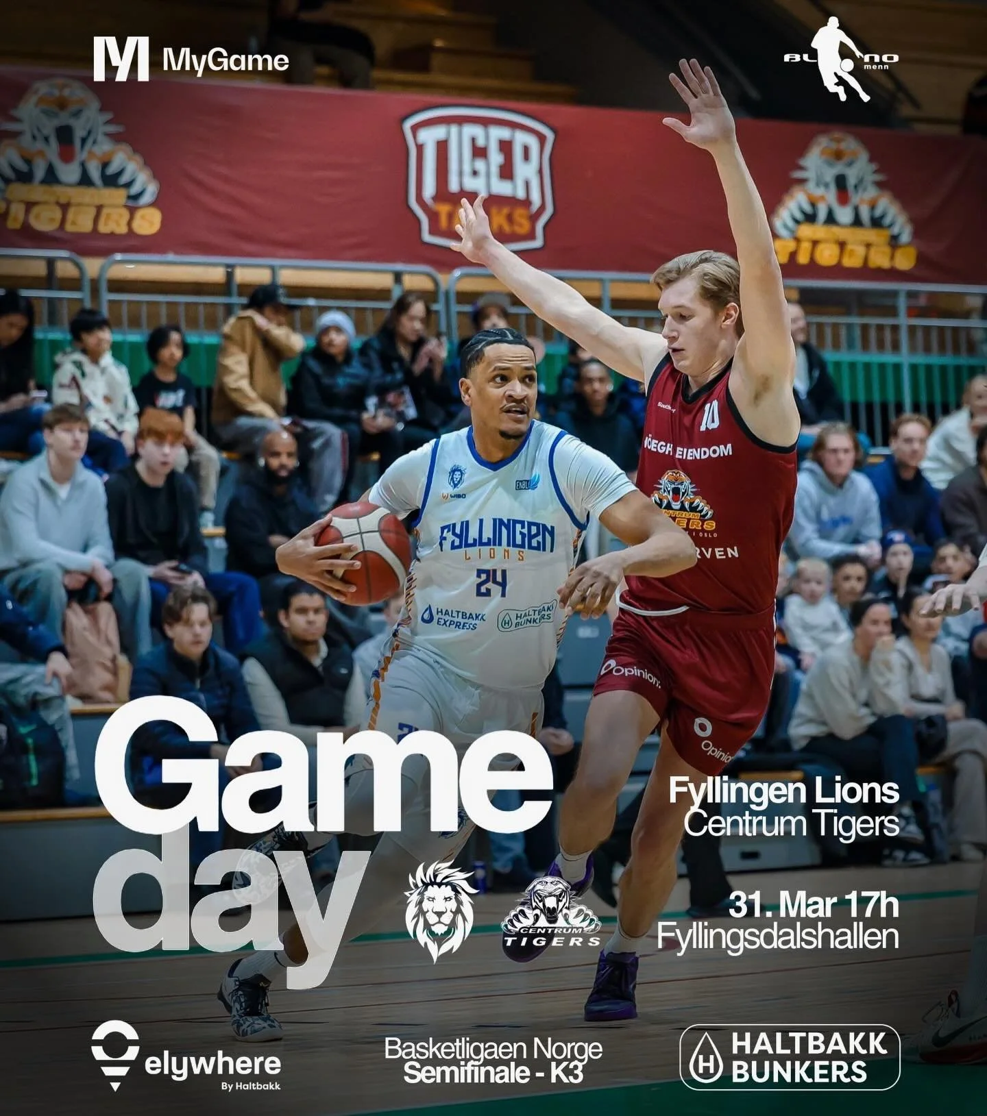 🔥GAMEDAY🔥 I dag smeller det i Fyllingsdalen n&aring;r Lions m&oslash;ter @centrumtigers til den avgj&oslash;rende 3. semifinalen &ndash; og med seier er finaleplassen sikret! 🦁💙

📅 Tirsdag 31. mars
⏰ Kampstart kl. 17:00 (d&oslash;rene &aring;pne