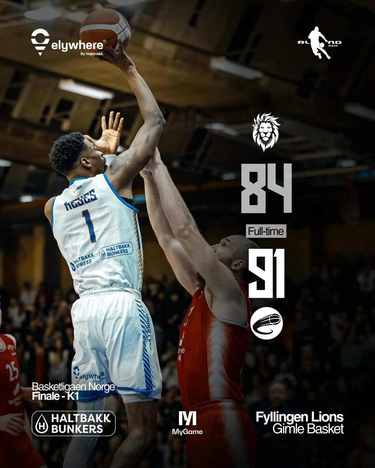 For en &aring;pning p&aring; NM-finalene &ndash; og for en kamp det var! I en fullsatt Haukelandshallen med rundt 1500 tilskuere leverte seriemester Fyllingen Lions en intens og jevn batalje mot Gimle. Lagene fulgte hverandre tett gjennom samtlige fi