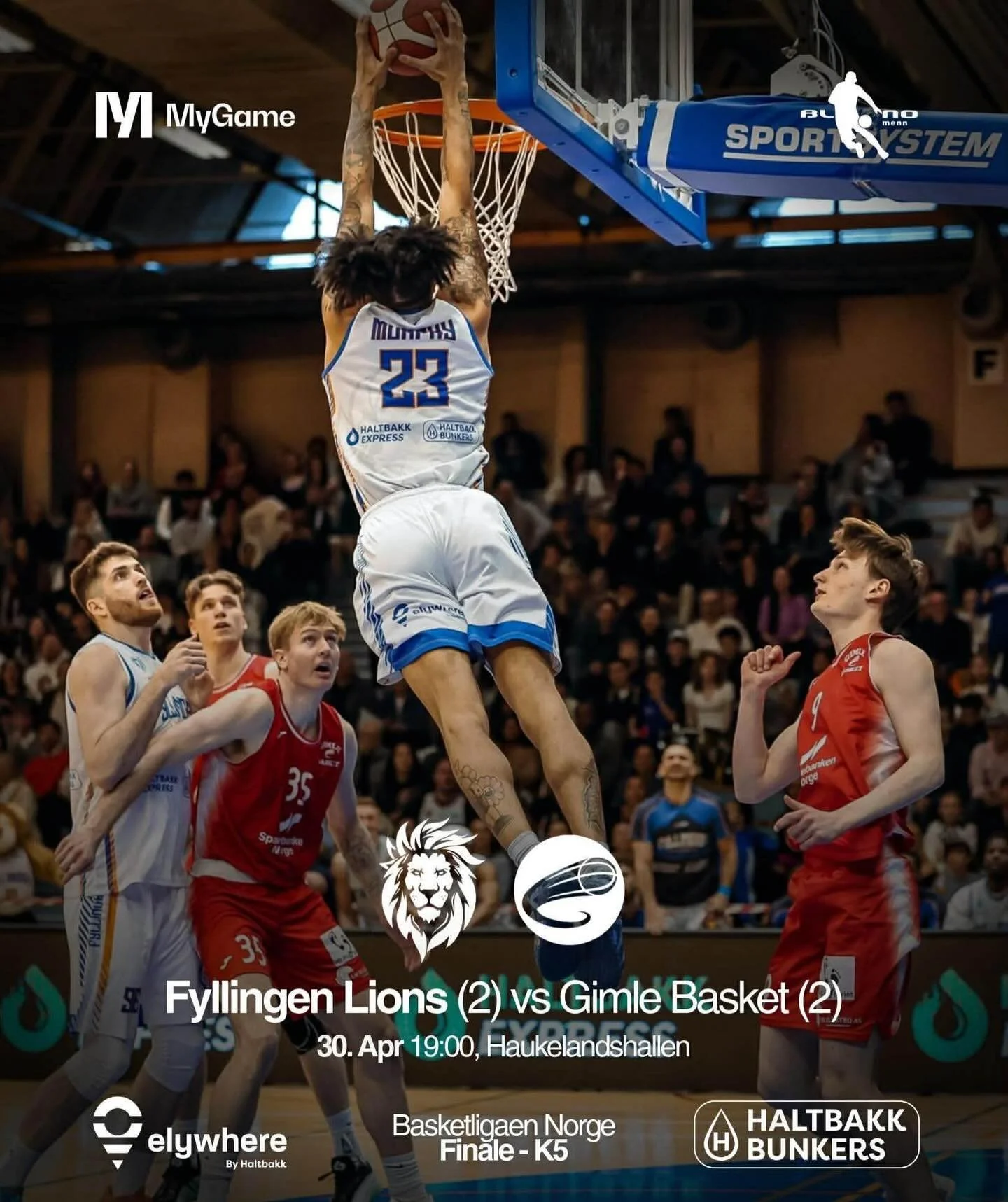 🦁🔥 5. finale - velkommen til sesongens R&Aring;ESTE basketkveld torsdag 30. april kl. 19.00 i Haukelandshallen! 

Lions jakter nok en historisk milep&aelig;l som f&oslash;rste norske lag til &aring; vinne kongepokalen tre &aring;r p&aring; rad. Sce