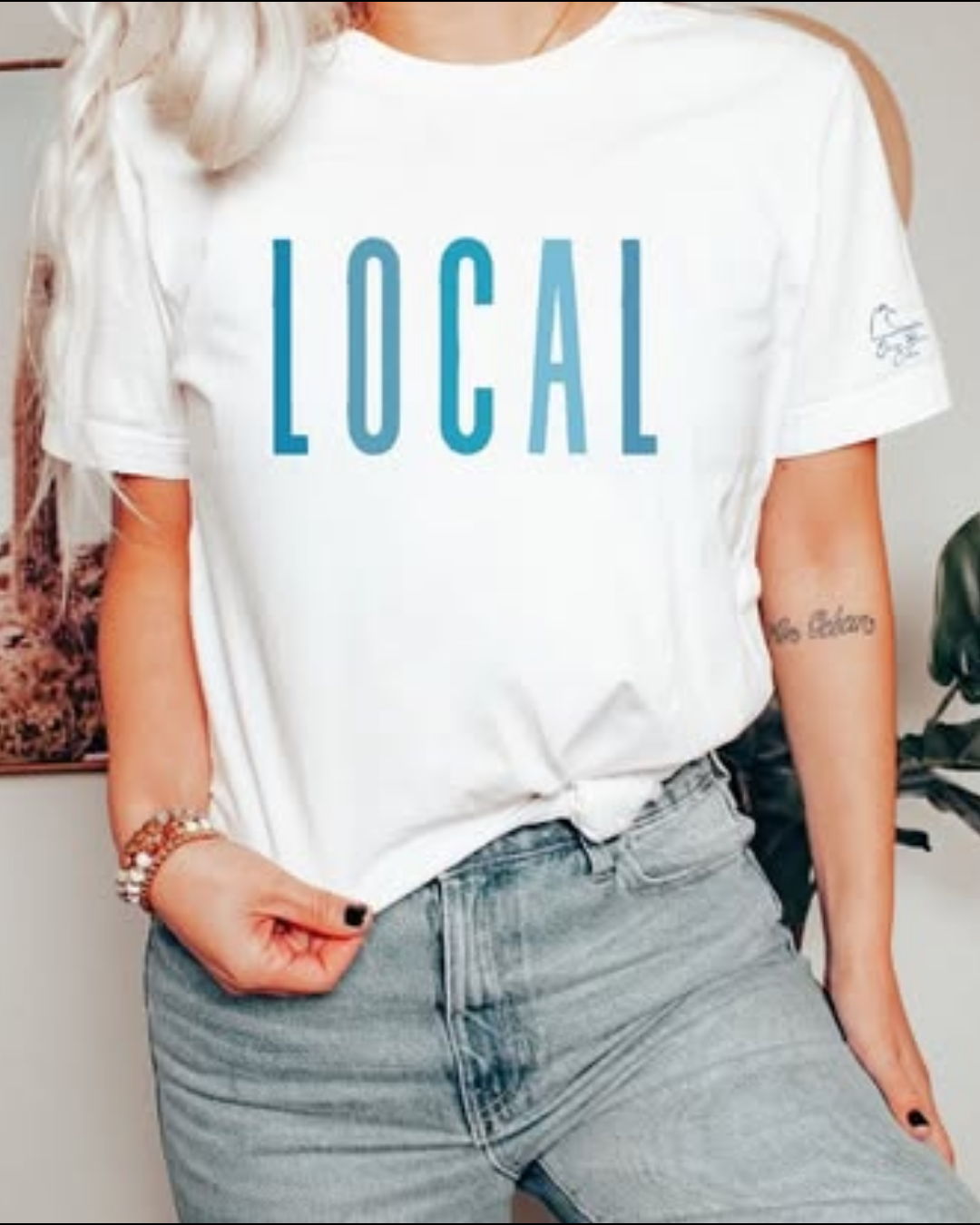 Ocean Brew Co branded t-shirt with logo