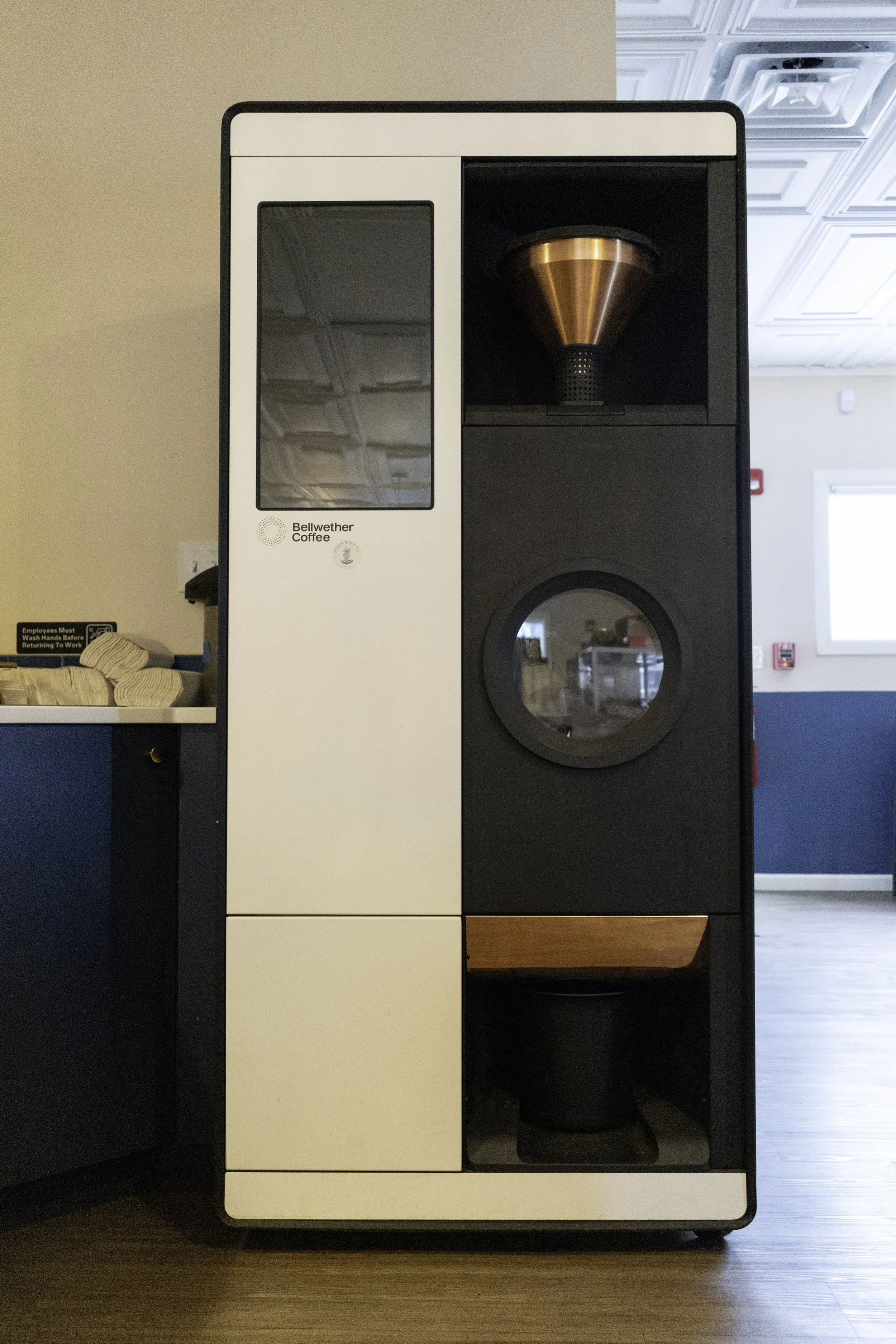 Specialty coffee roasting process at Ocean Brew Co micro roastery