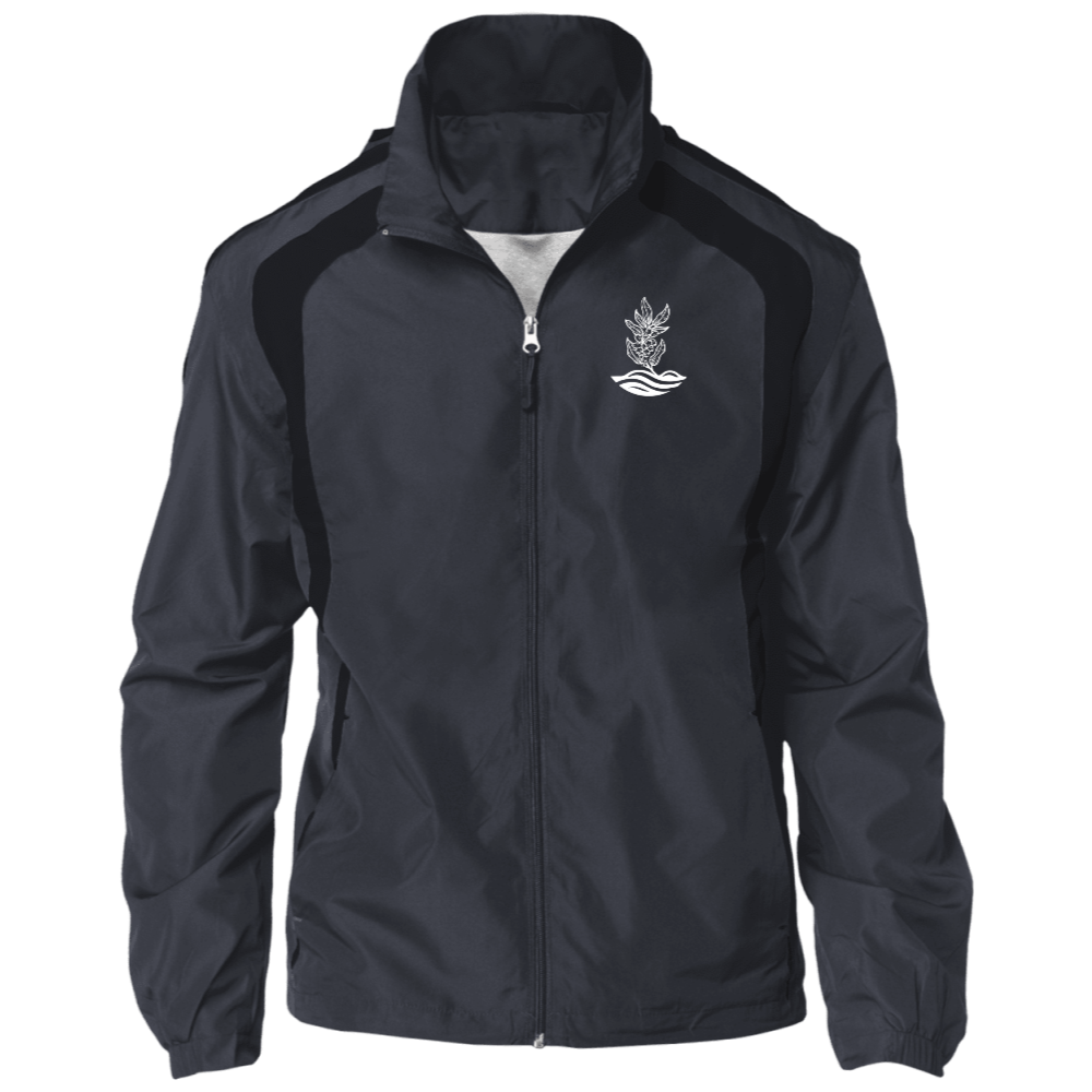Ocean Brew Co branded jacket with logo detail