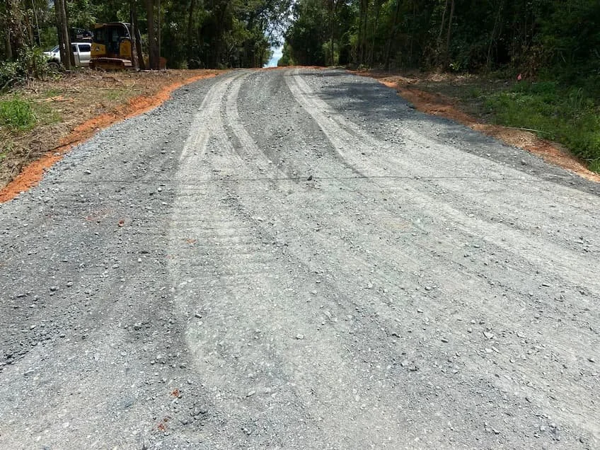 Cleared and installed new road in Silverhill, Alabama