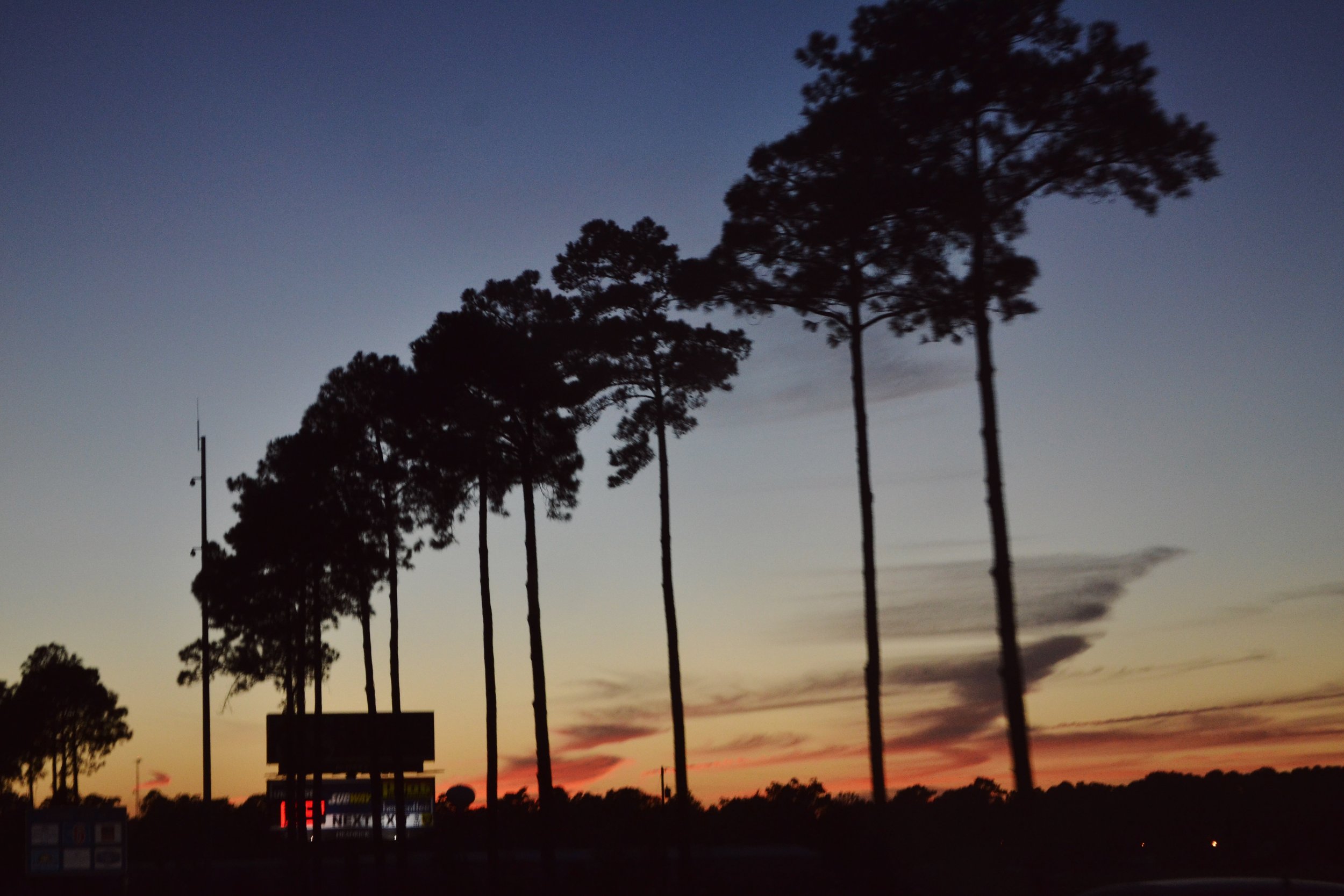 a nice sunset after a day at the corn maze
